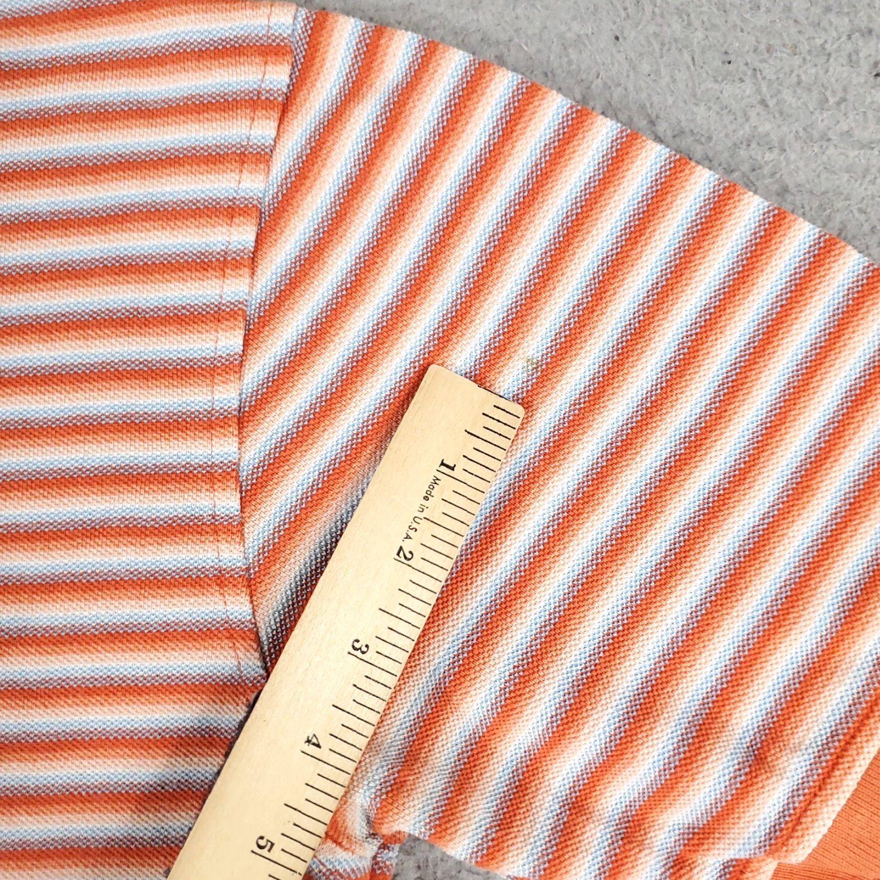 Tommy Hilfiger Tommy Hilfiger Polo Shirt Mens Large Orange Striped Casual Short Sleeve Activewear Size US L / EU 52-54 / 3 - 3 Thumbnail