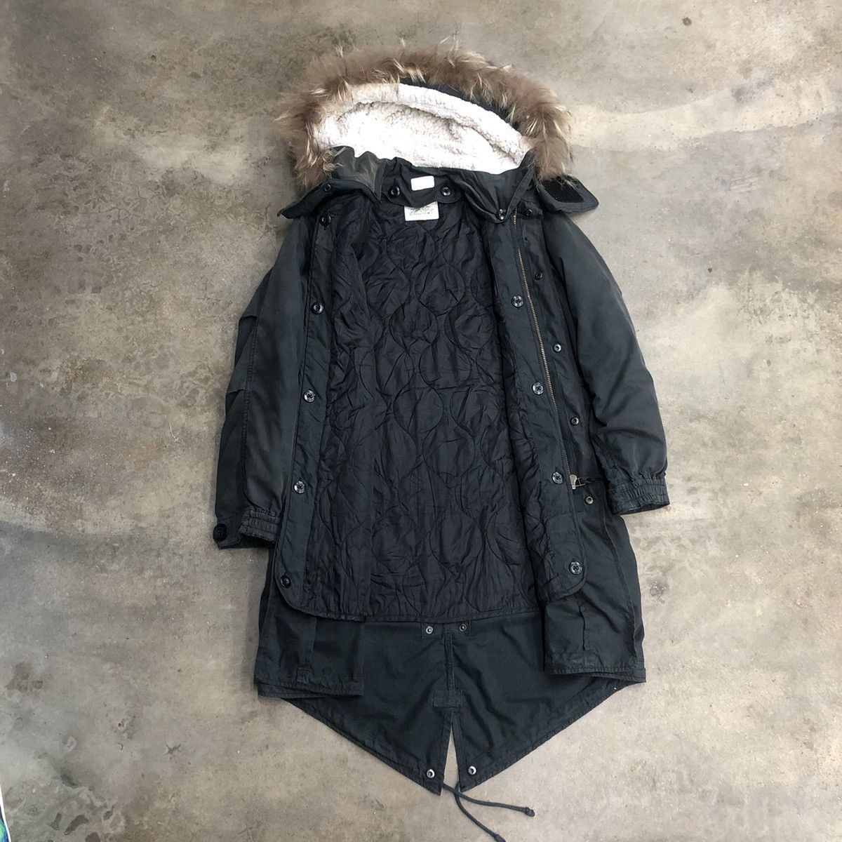 Avirex Avirex Sunfaded Hoodie Faux Fur Parka Fishtail Size US M / EU 48-50 / 2 - 2 Thumbnail