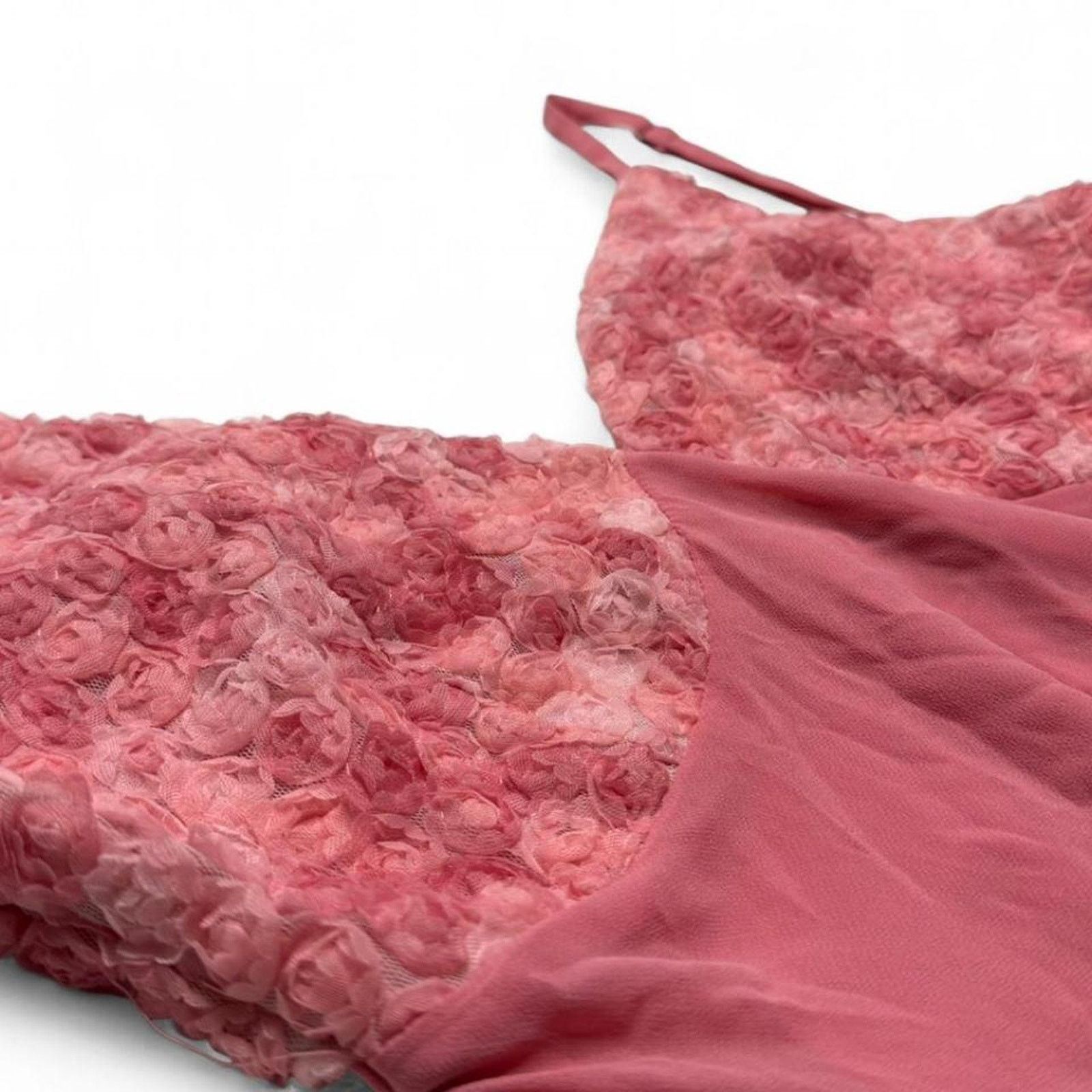 Other Pink Maxi Dress Open Back Rose Detail Silky Dress size small Size S / US 4 / IT 40 - 7 Thumbnail