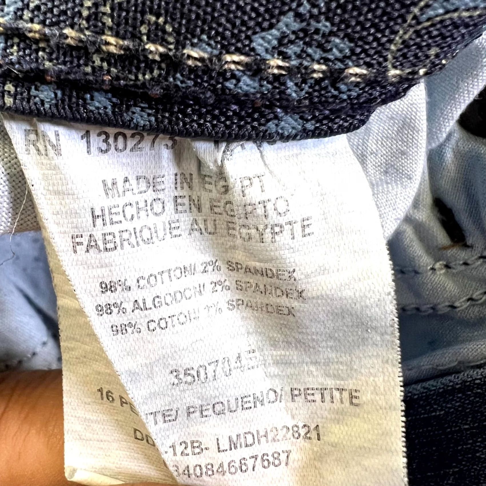 Lee Lee Jeans Women's 16 Petite Blue Denim Stretch Straight Leg Comfort Waistband Size 38" / US 16 / IT 52 - 7 Thumbnail