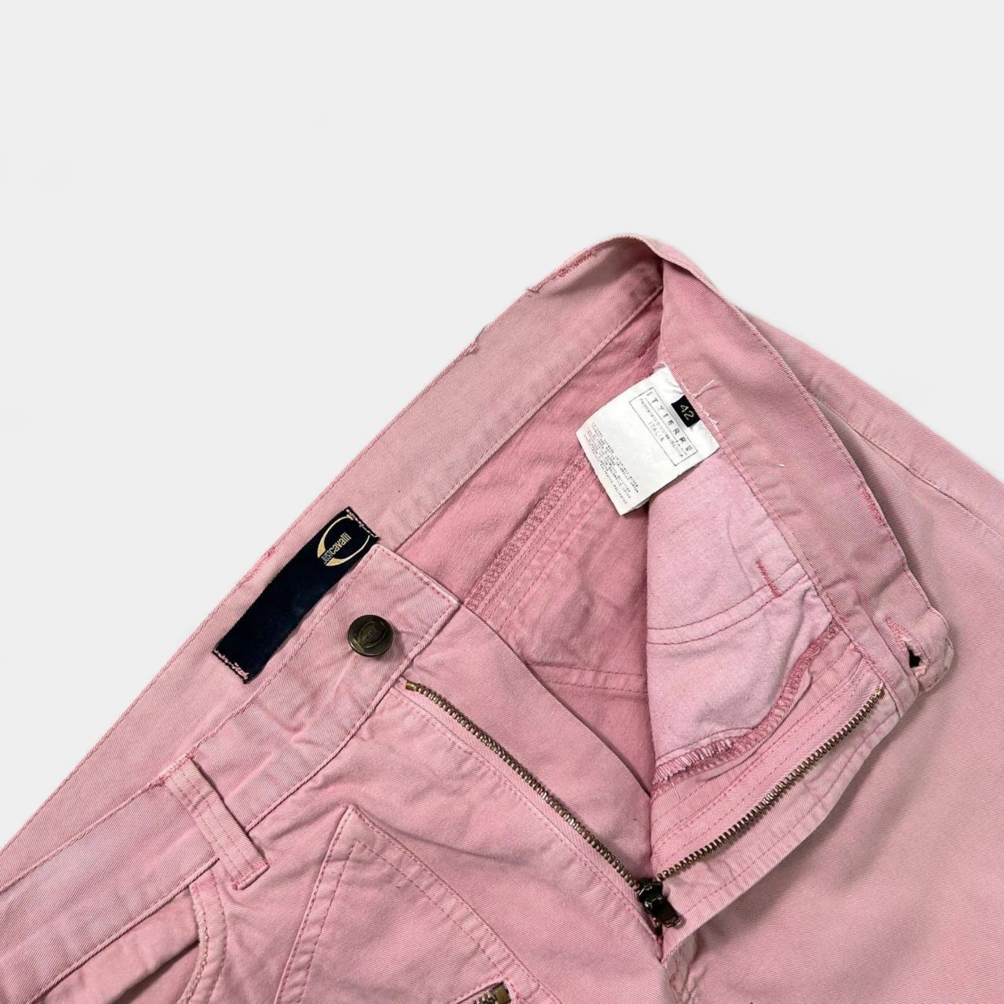 Just Cavalli Just Cavalli 2000s Pink Cargo Pants Size 30" / US 8 / IT 44 - 4 Thumbnail