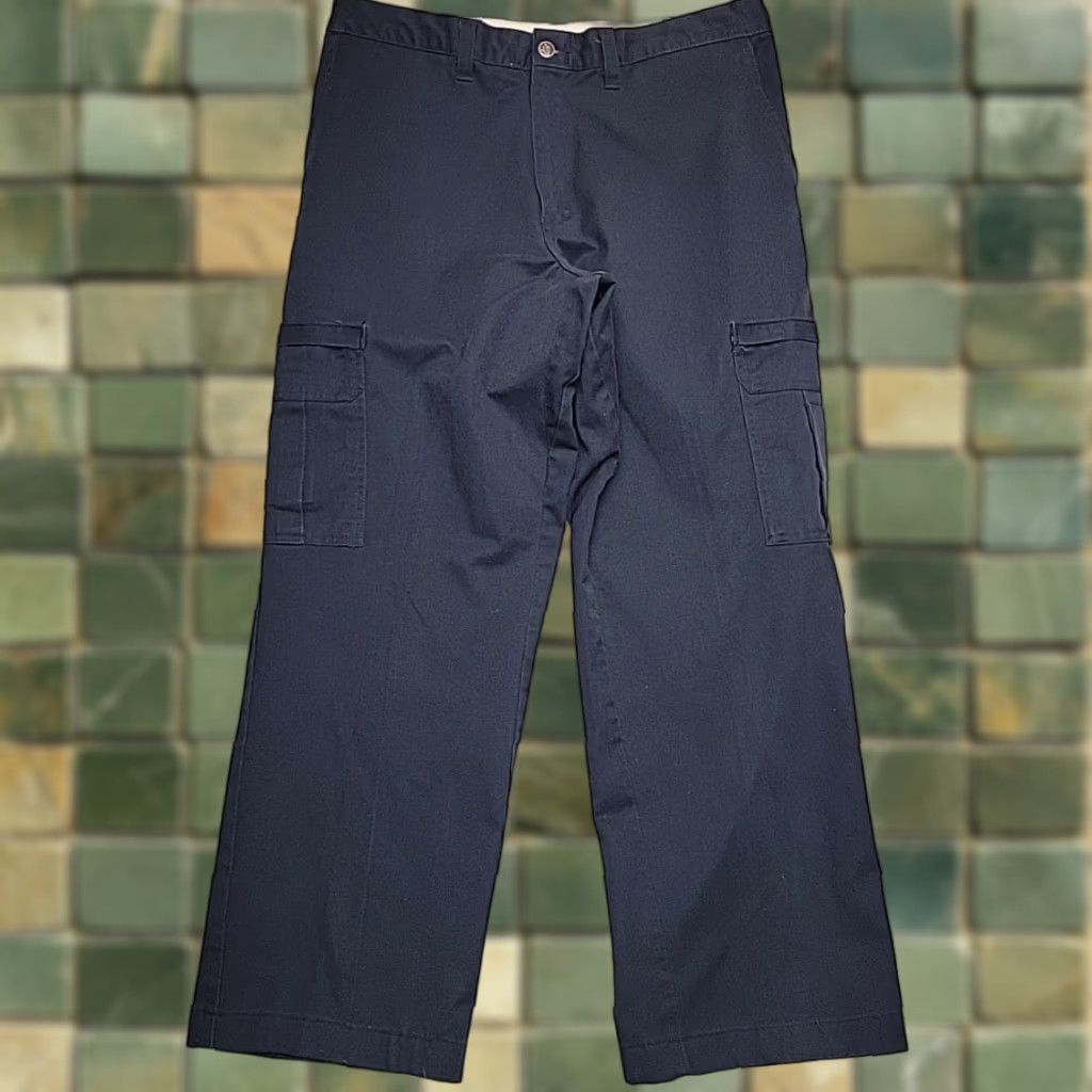 Dickies Dickies Pants Mens 36x34 Blue Cargo Pocket Utility Workwear Retro Comfort Size US 36 / EU 52 - 1 Thumbnail