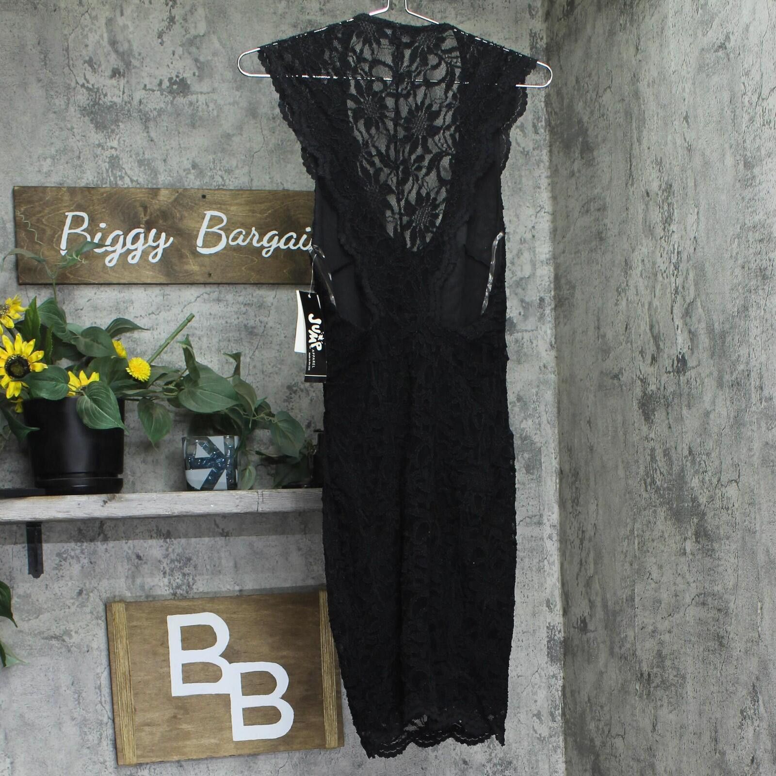 J75 By Jump Jump Juniors Sleeveless Lace Bodycon Dress Black 5/6 Size M / US 6-8 / IT 42-44 - 2 Thumbnail