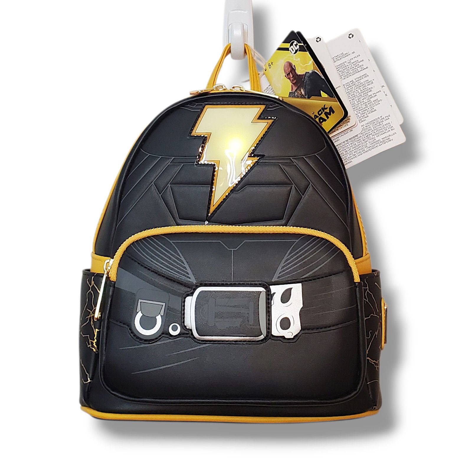DC Comics NWT Loungefly x DC Comics Black Adam Light Up Mini Backpack Size ONE SIZE - 1 Thumbnail