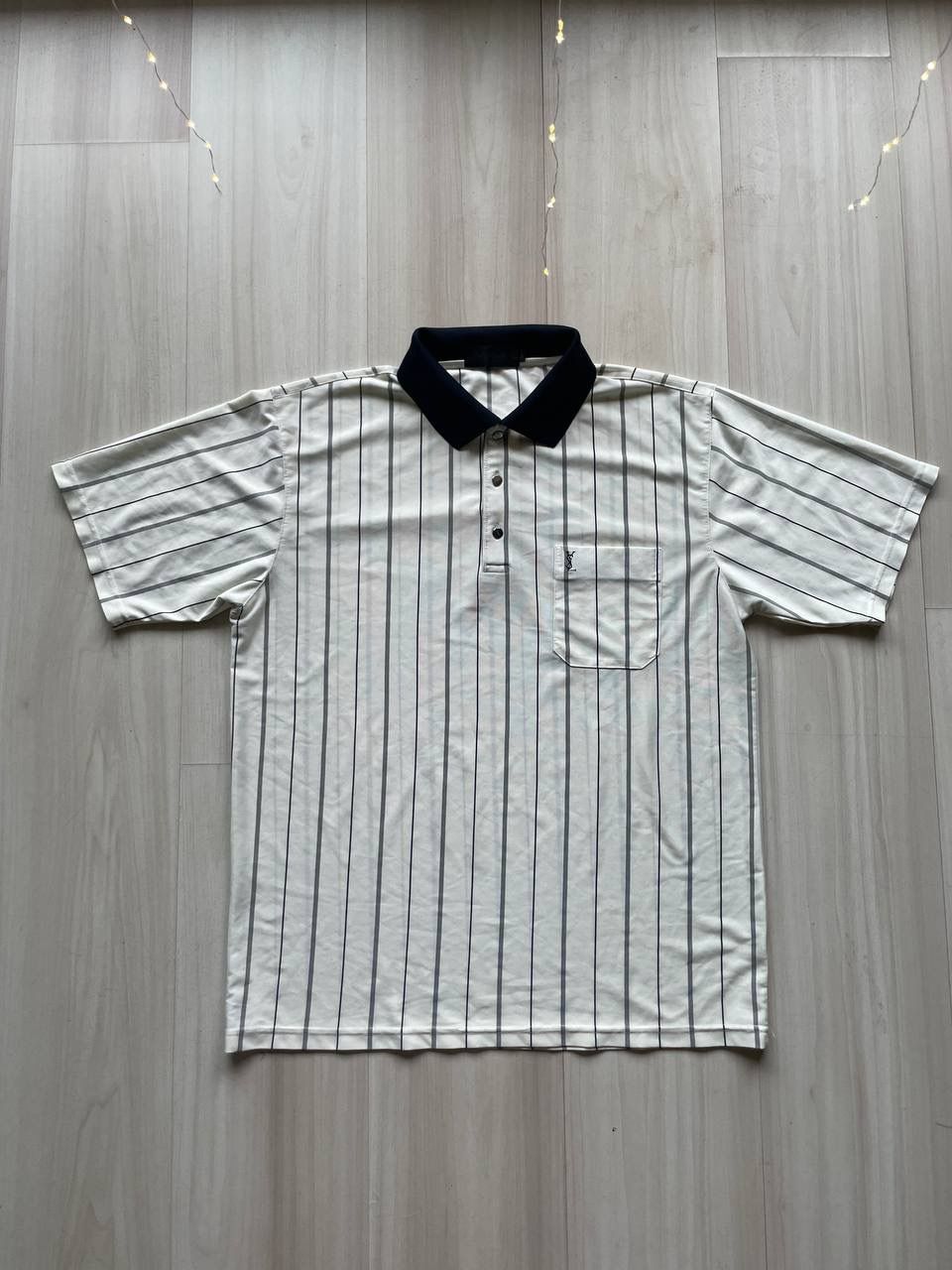 Pre-owned Vintage Yves Saint Laurent  Silk Polo In White