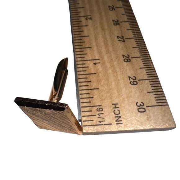 Vintage Vintage Gold-Toned Square Cufflinks 1.75 inches aprox Size ONE SIZE - 9 Thumbnail