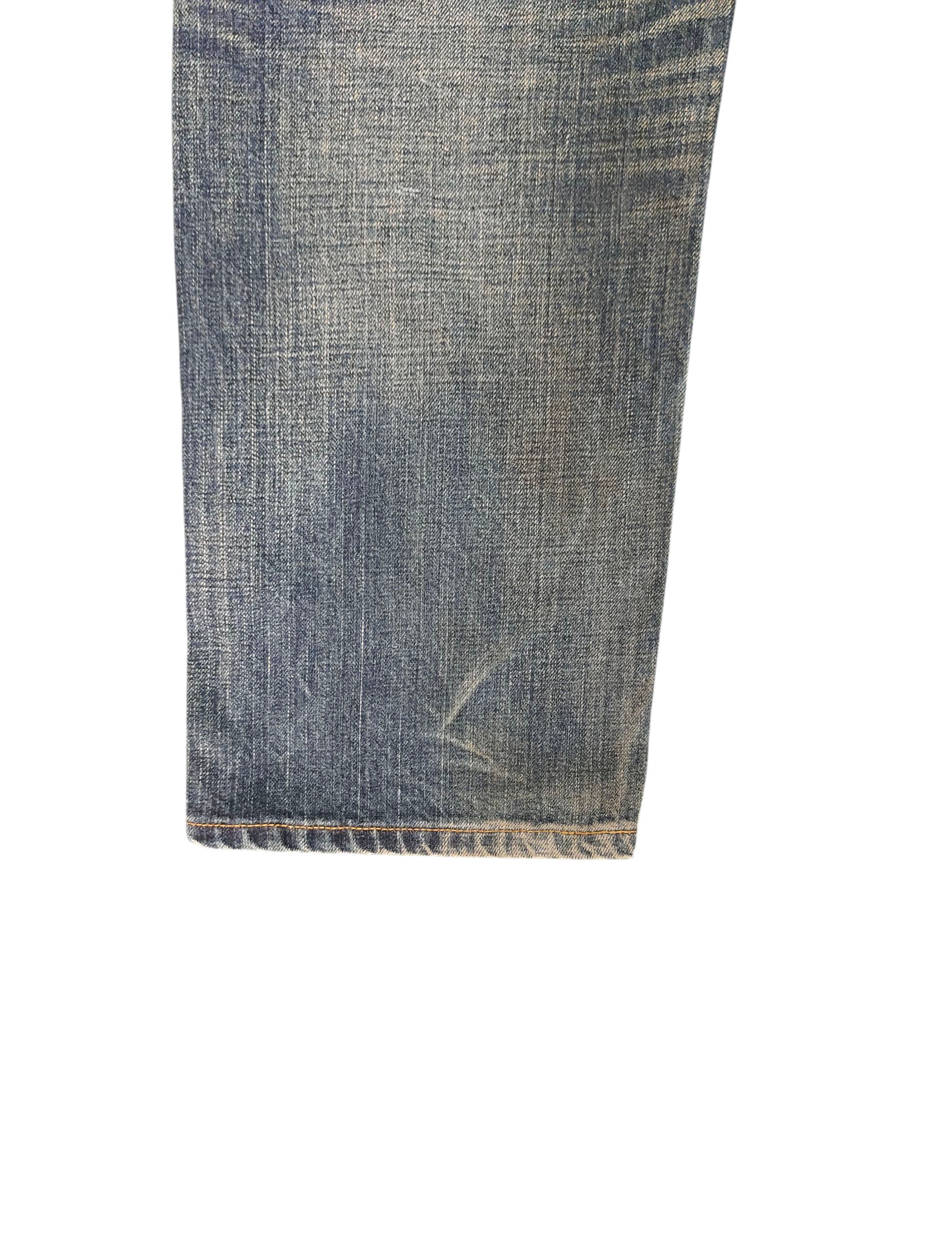 Comme des Garcons × Undercover Vintage Edwin Leather Trim Distress Denim Jeans Size US 33 - 6 Thumbnail