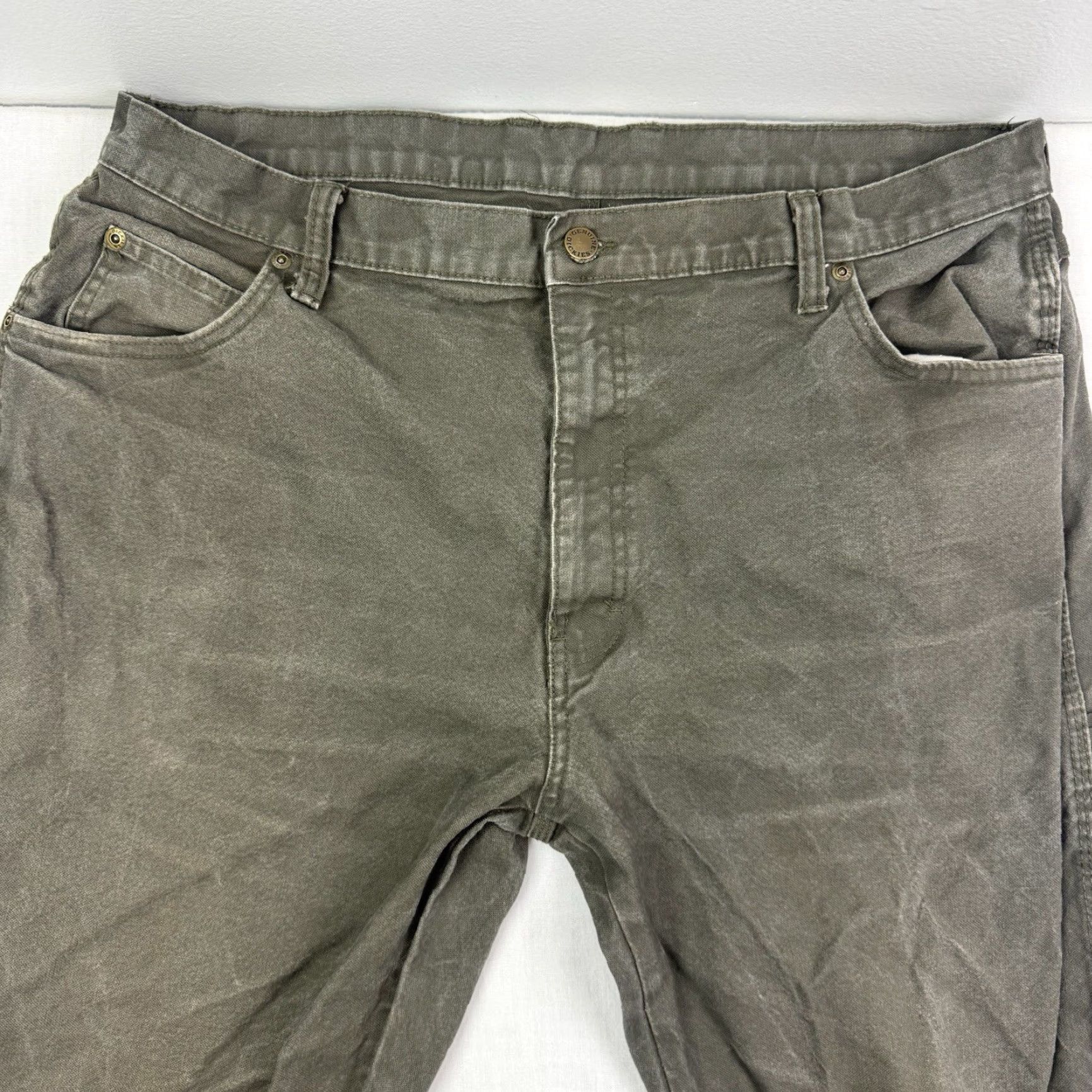 Dickies VINTAGE Dickies Carpenter Canvas Pants Mens Adult 38x32 Green Workwear Hipster Grunge Size US 38 / EU 54 - 4 Thumbnail