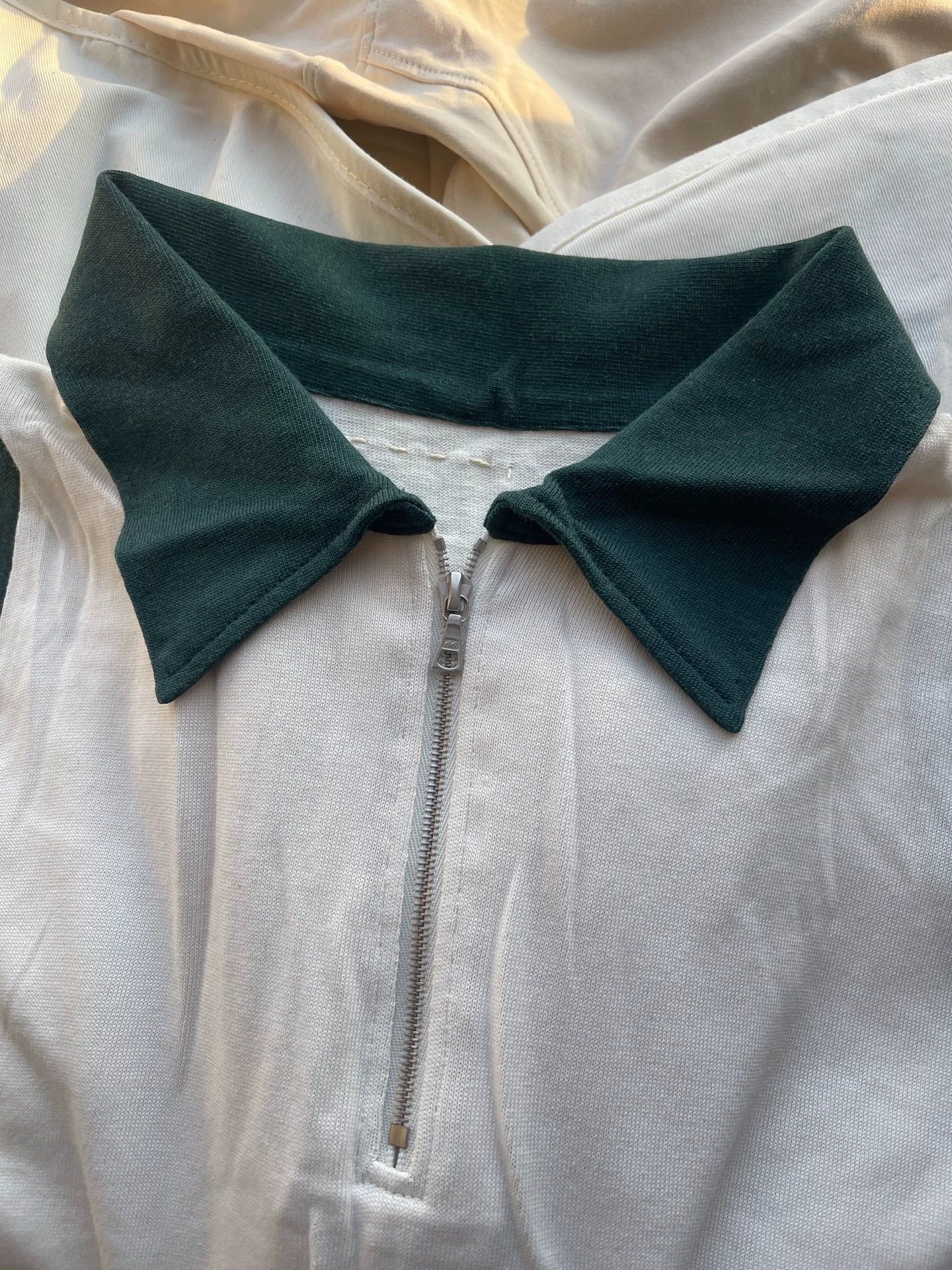 Visvim visvim color blocked LS polo riri zip (emerald/off-white) Size US XL / EU 56 / 4 - 2 Thumbnail