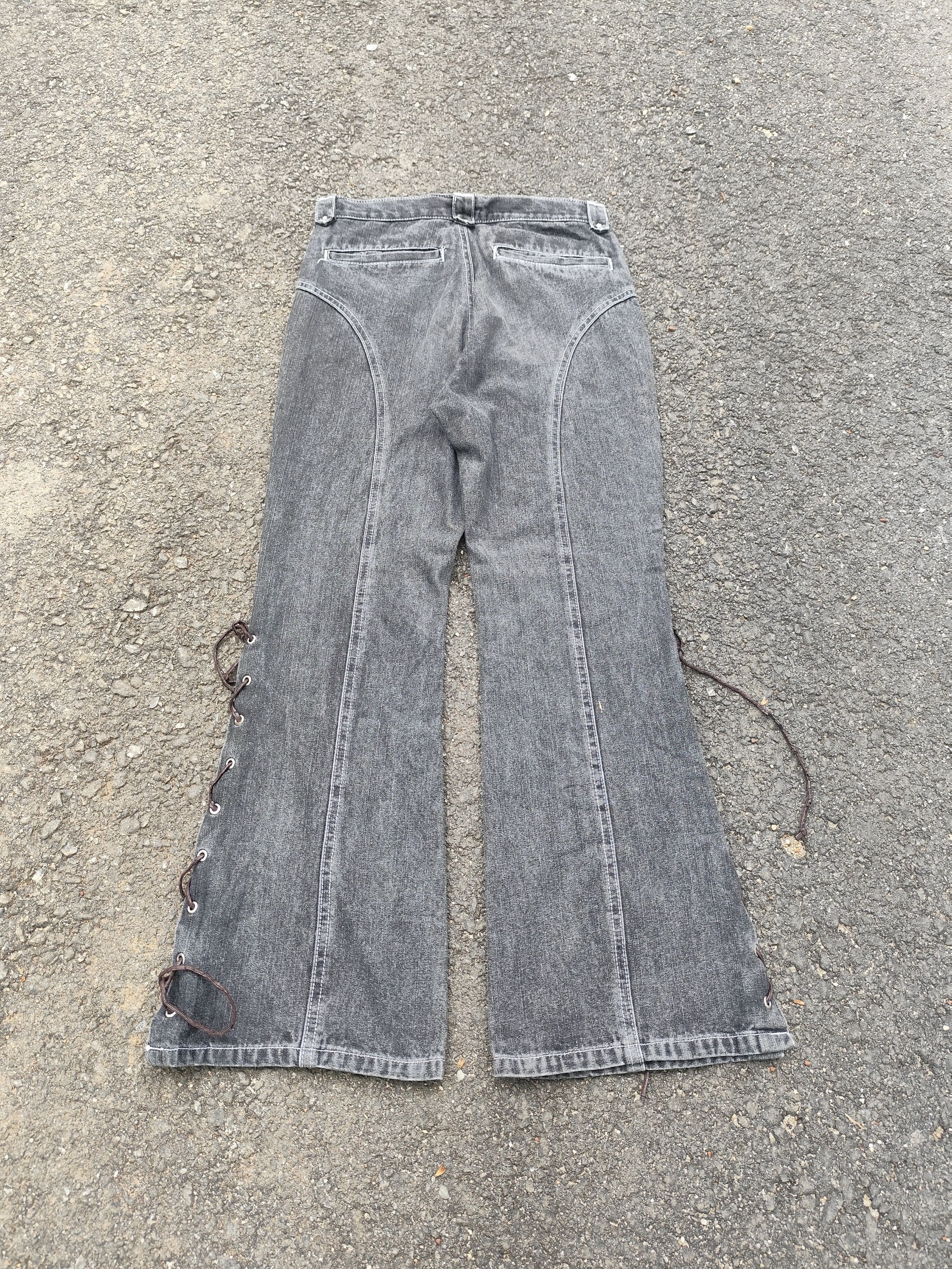 Japanese Brand Vintage Japanese Flare Bondage Pant - B_J/1124/3 Size 22" - 6 Thumbnail
