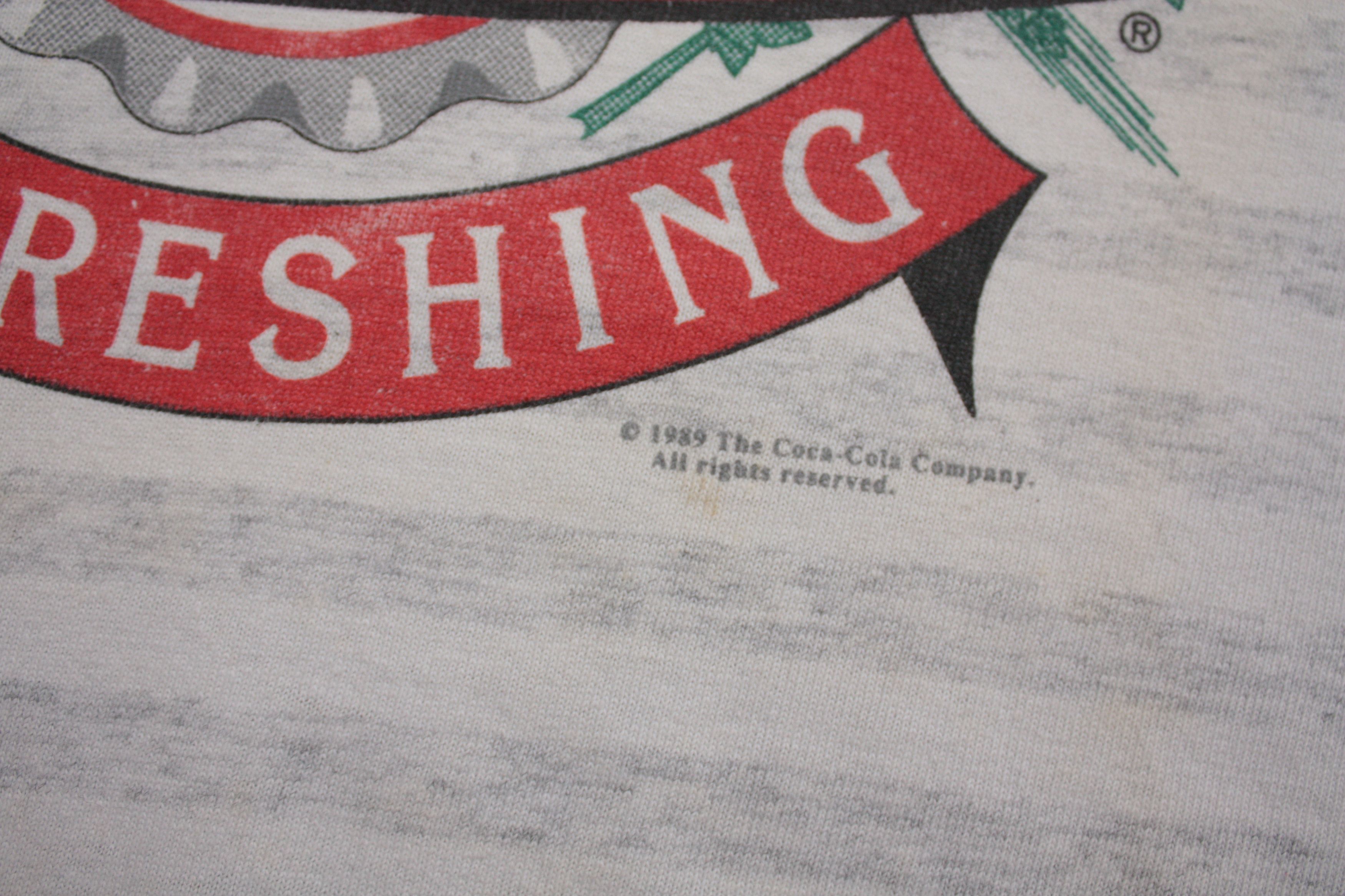 Coca Cola Coca Cola 1989 Vintage Striped T-Shirt Made In U.S.A. Size US S / EU 44-46 / 1 - 4 Thumbnail