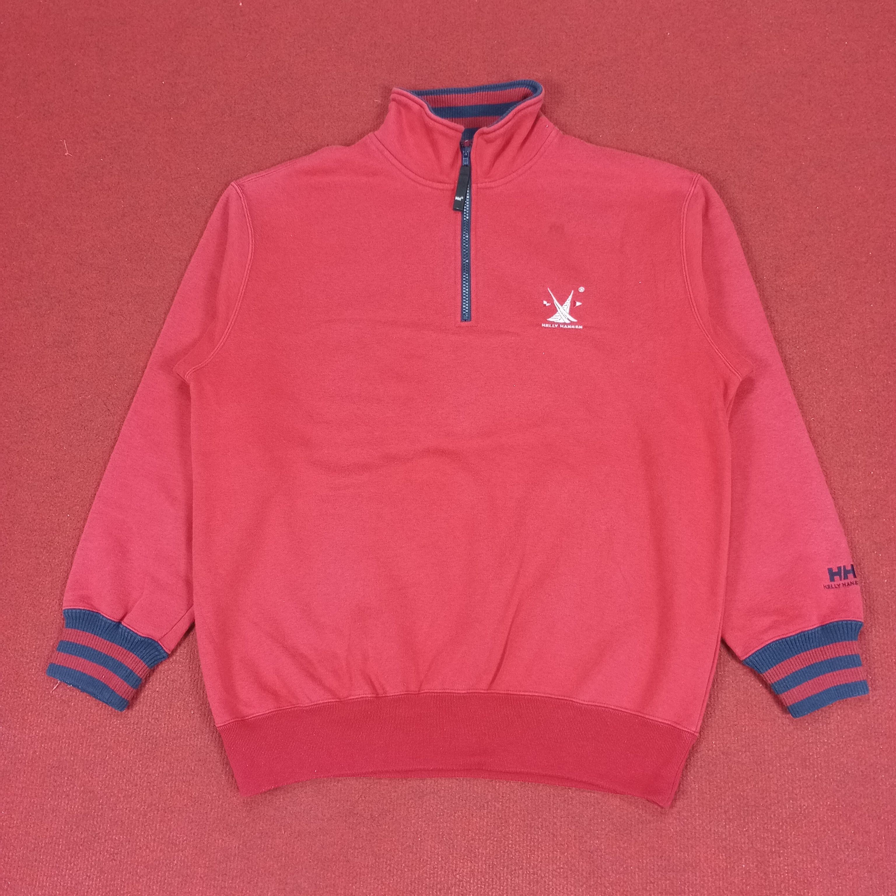 Helly Hansen × Vintage Helly Hansen Half Zipper Sweatshirt Streetwear Style Size US L / EU 52-54 / 3 - 1 Thumbnail
