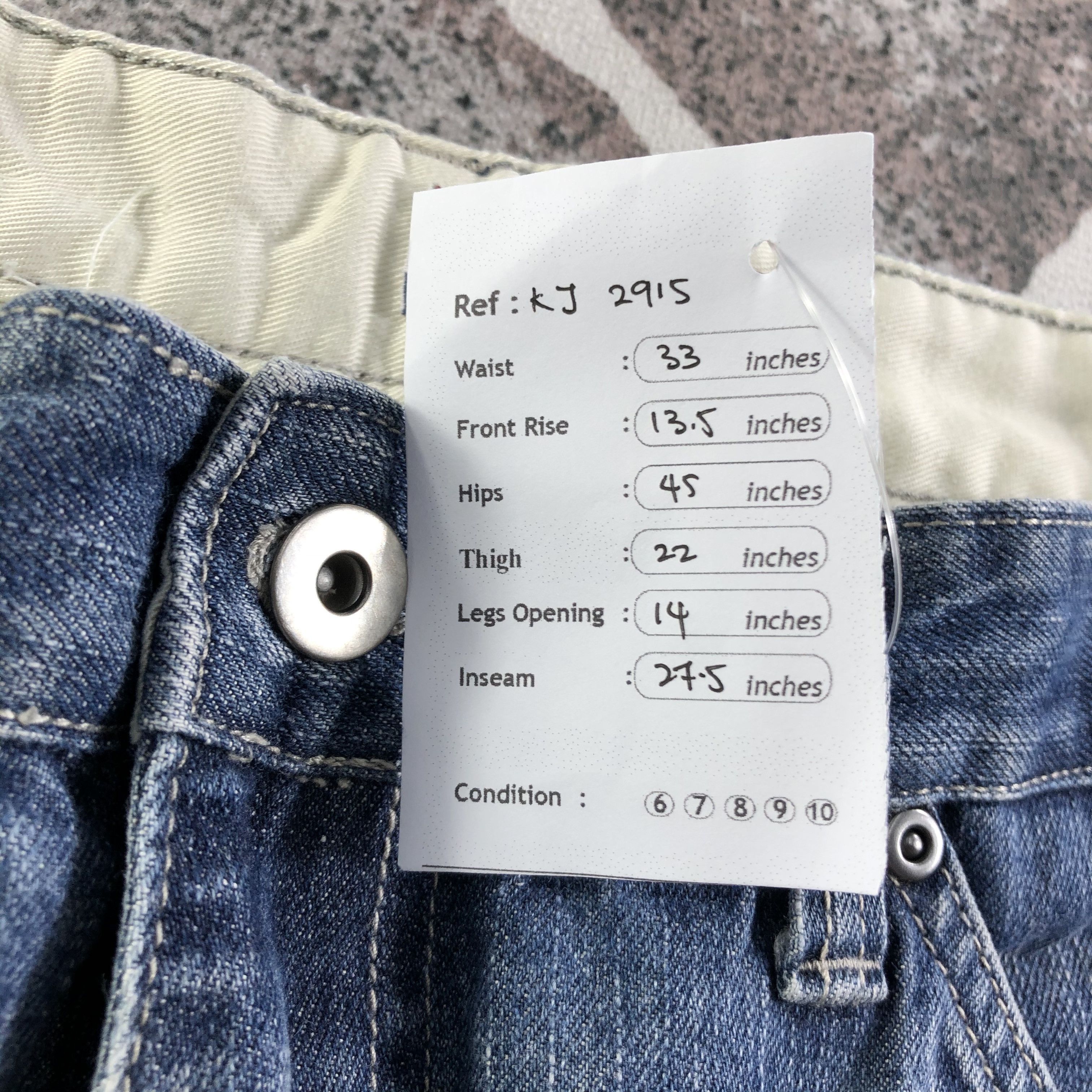 Japanese Brand Jungle Storm Cargo Jeans Faded Blue KJ2915 Size US 32 / EU 48 - 10 Thumbnail