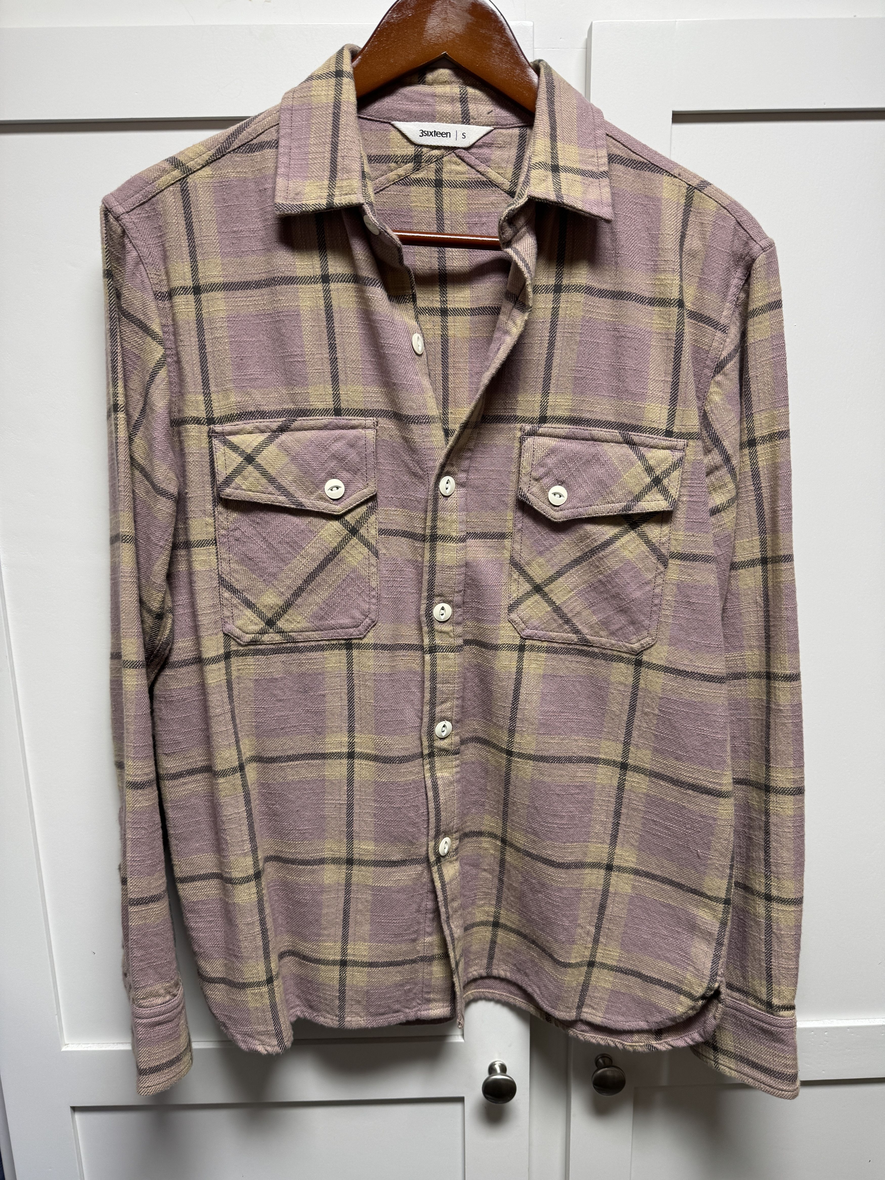 3sixteen Crosscut Flannel in Mauve