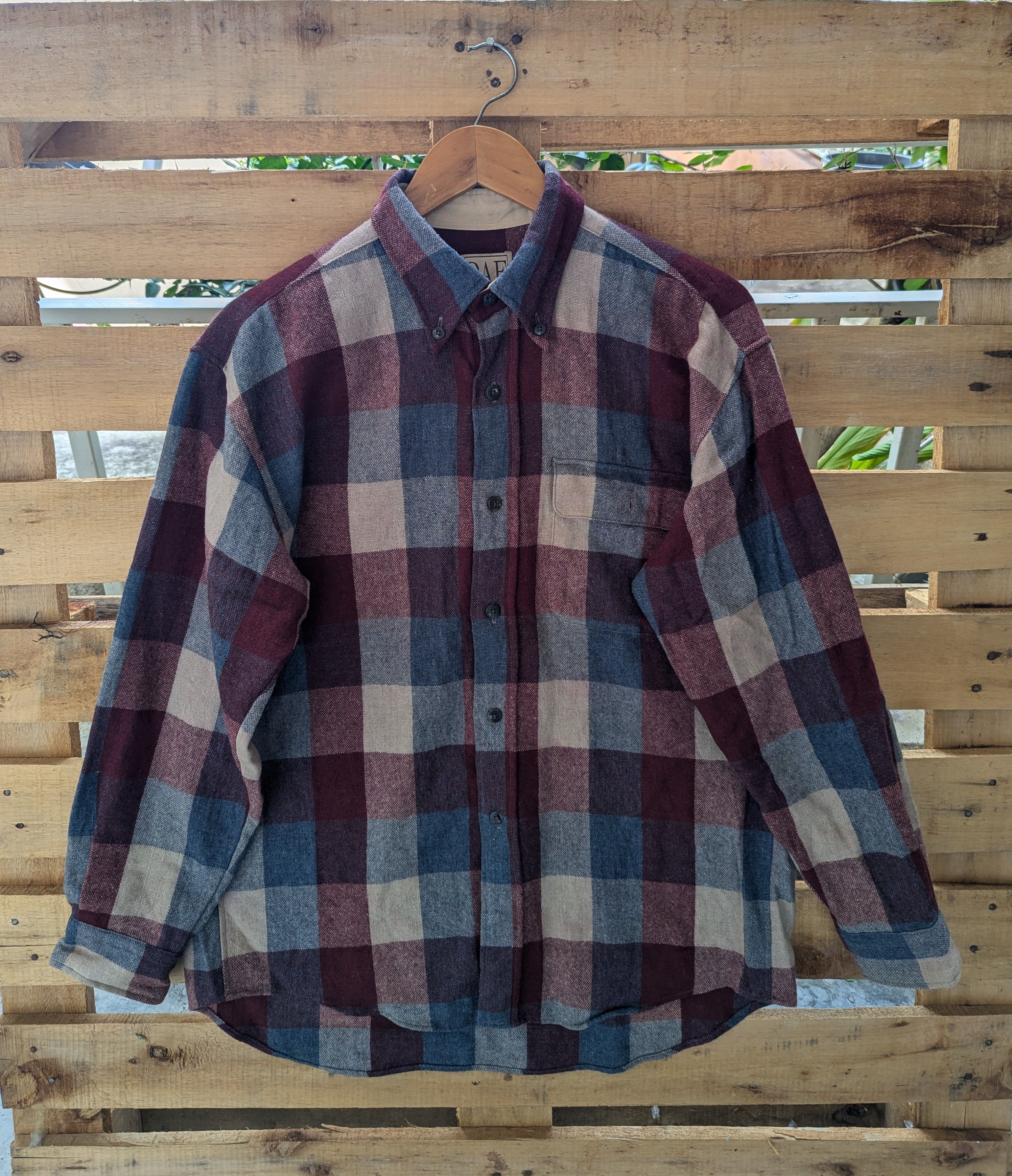 Other Vintage DAF Wool Flannel Shirt Button Ups Made In Japan Size US M / EU 48-50 / 2 - 1 Thumbnail