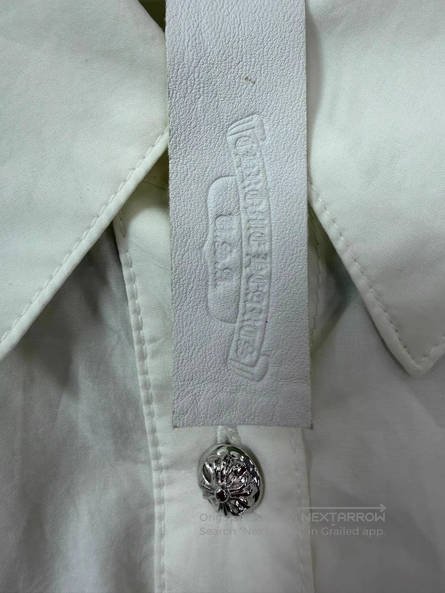Chrome Hearts White Cross Embroidered Long Sleeve Button. Size US L / EU 52-54 / 3 - 5 Thumbnail