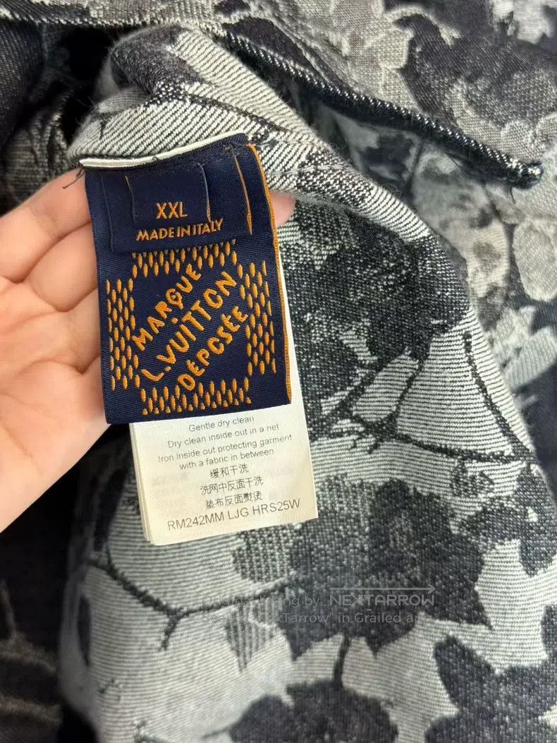 Louis Vuitton Louis Vuitton New Black Botanical Floral Denim Shirt Size US XXL / EU 58 / 5 - 5 Thumbnail