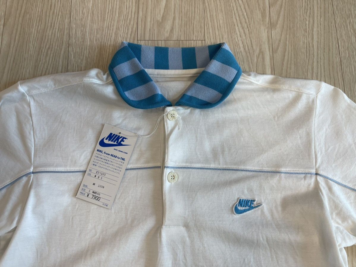 Nike Nike Blue Tag Japan Edition 80’s Vintage Polo Pique T-shirt Size US S / EU 44-46 / 1 - 2 Thumbnail