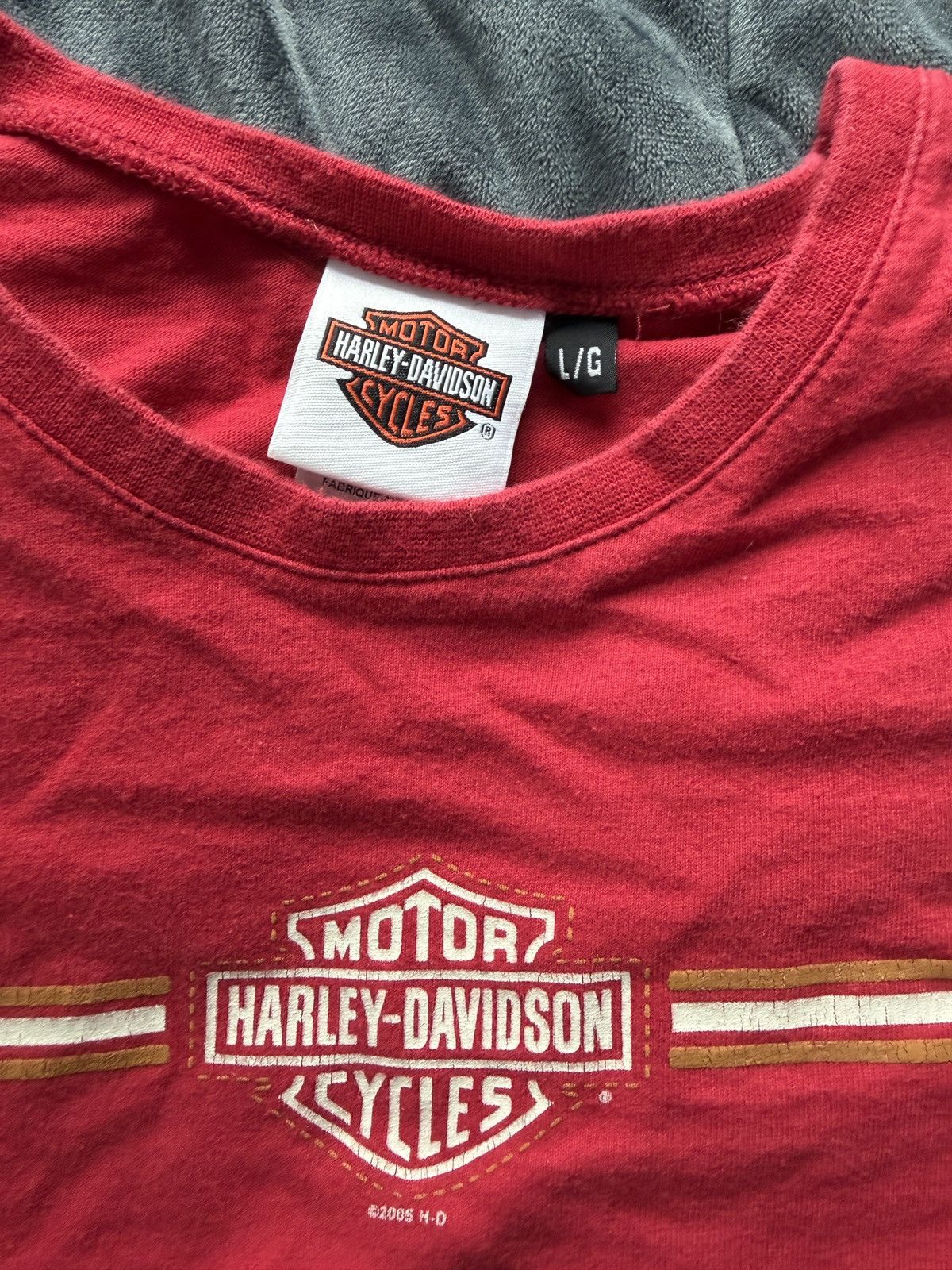 Harley Davidson Red Harley Davidson Long Sleeve T Shirt Size US L / EU 52-54 / 3 - 2 Thumbnail