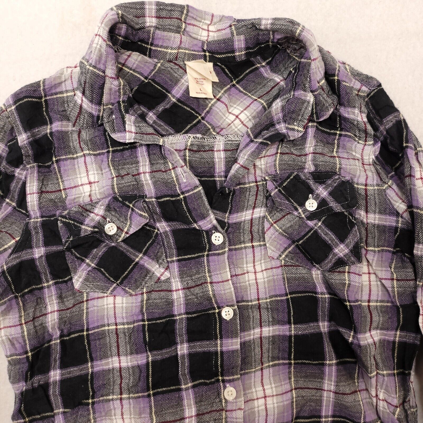 Mossimo Mossimo Tartan Flannel Shirt Boys Size Large L Blue White Size US L / EU 52-54 / 3 - 1 Thumbnail