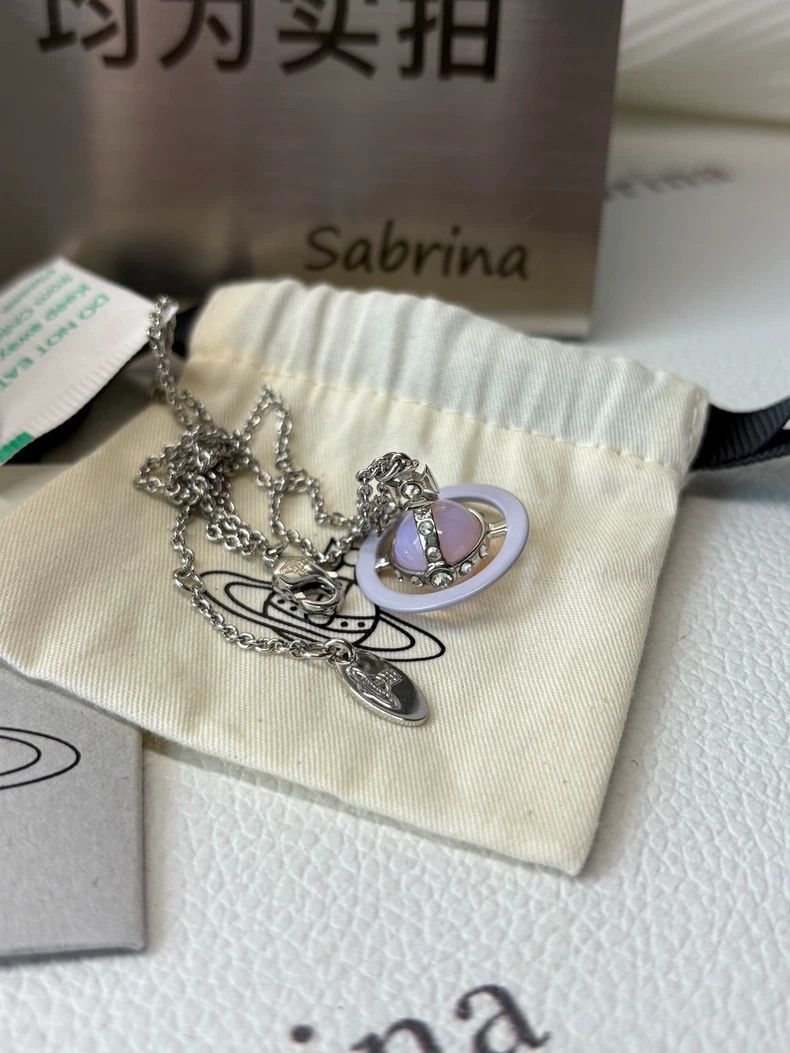 Vivienne Westwood Vivienne Westwood Orb necklace with colorful rings and pow Size ONE SIZE - 3 Thumbnail