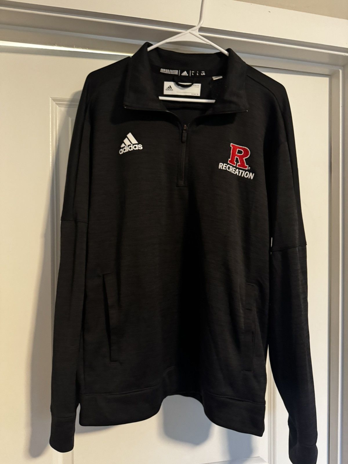 Adidas Rutgers Recreation Quarter Zip Pullover - Red/Black - Size L Size US L / EU 52-54 / 3 - 2 Thumbnail