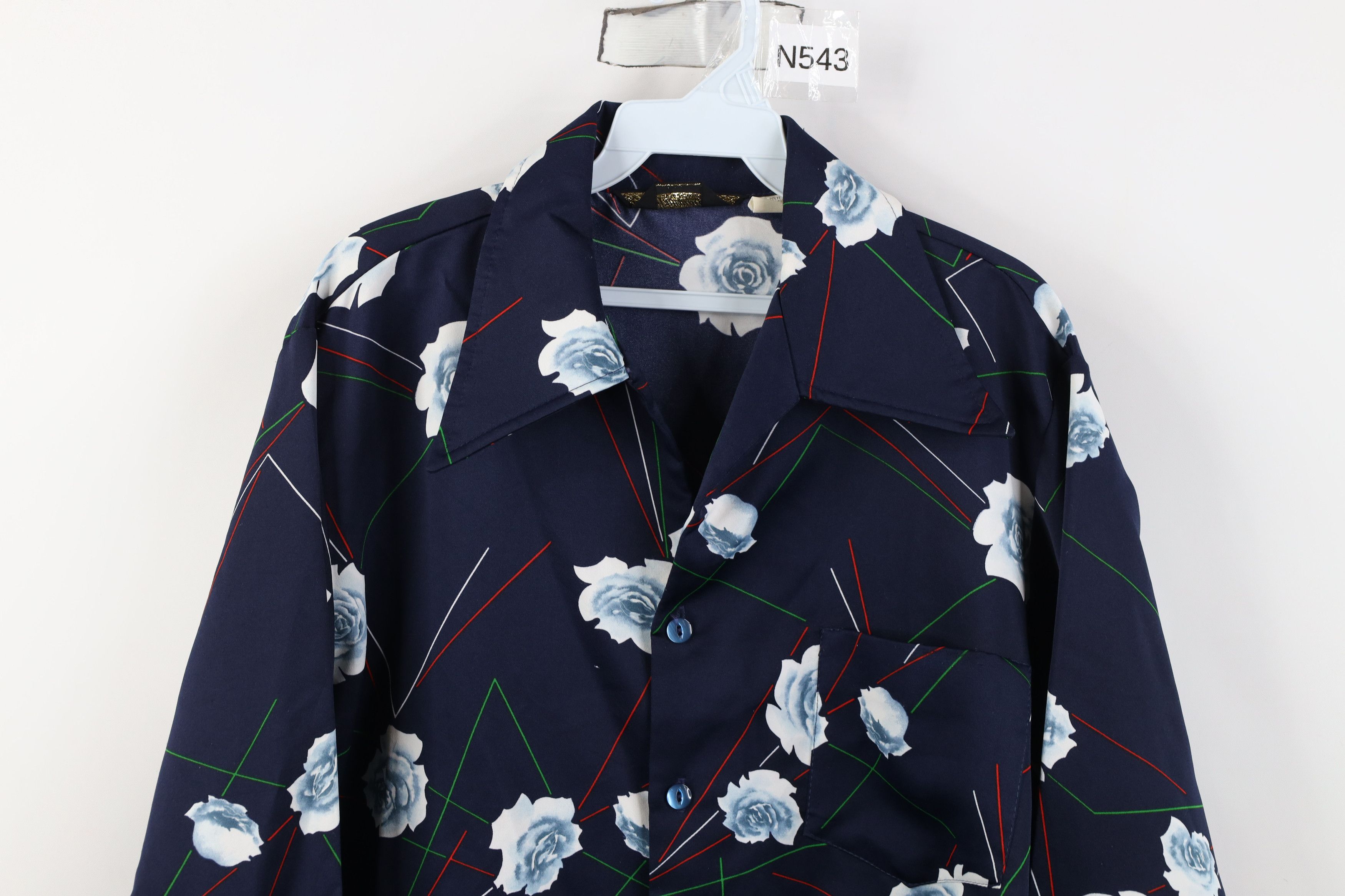Vintage Vintage 50s 60s Cat Eye Button Collar Knit Button Shirt USA Size US L / EU 52-54 / 3 - 2 Thumbnail
