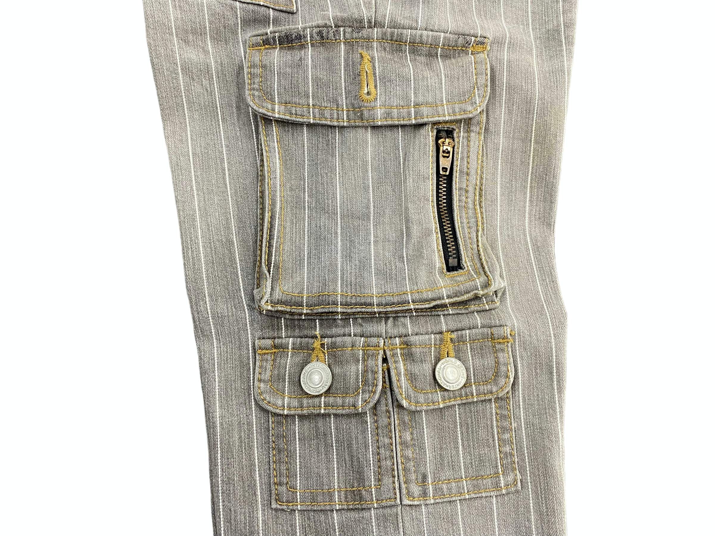 Japanese Brand Oririn Jeans Cargo Stripes Hickory Jeans Size US 28 / EU 44 - 10 Thumbnail