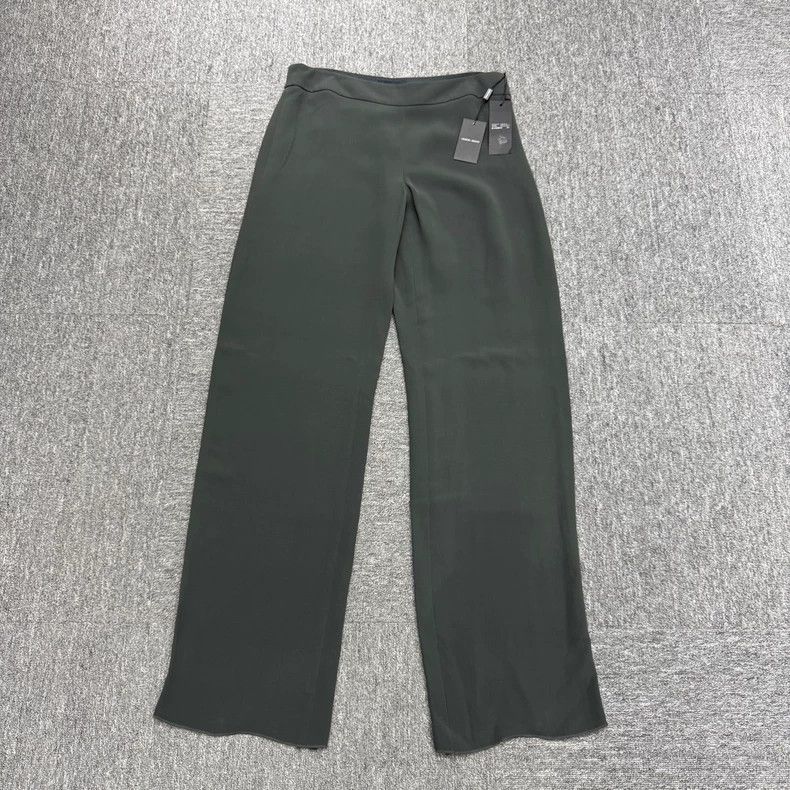 Emporio Armani GIORGIO ARMANI Green Silk Casual Pants Size US 34 / EU 50 - 1 Thumbnail