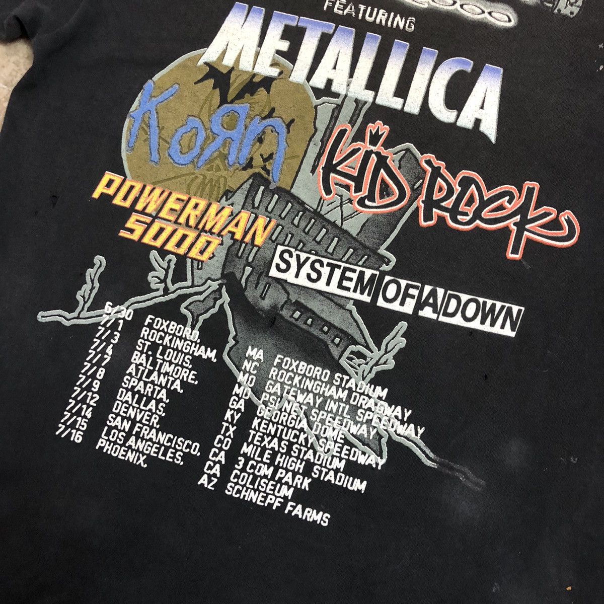 Band Tees × Metallica × Vintage Vintage 2000 Metallica Summer Sanitarium Tour Size US L / EU 52-54 / 3 - 3 Thumbnail