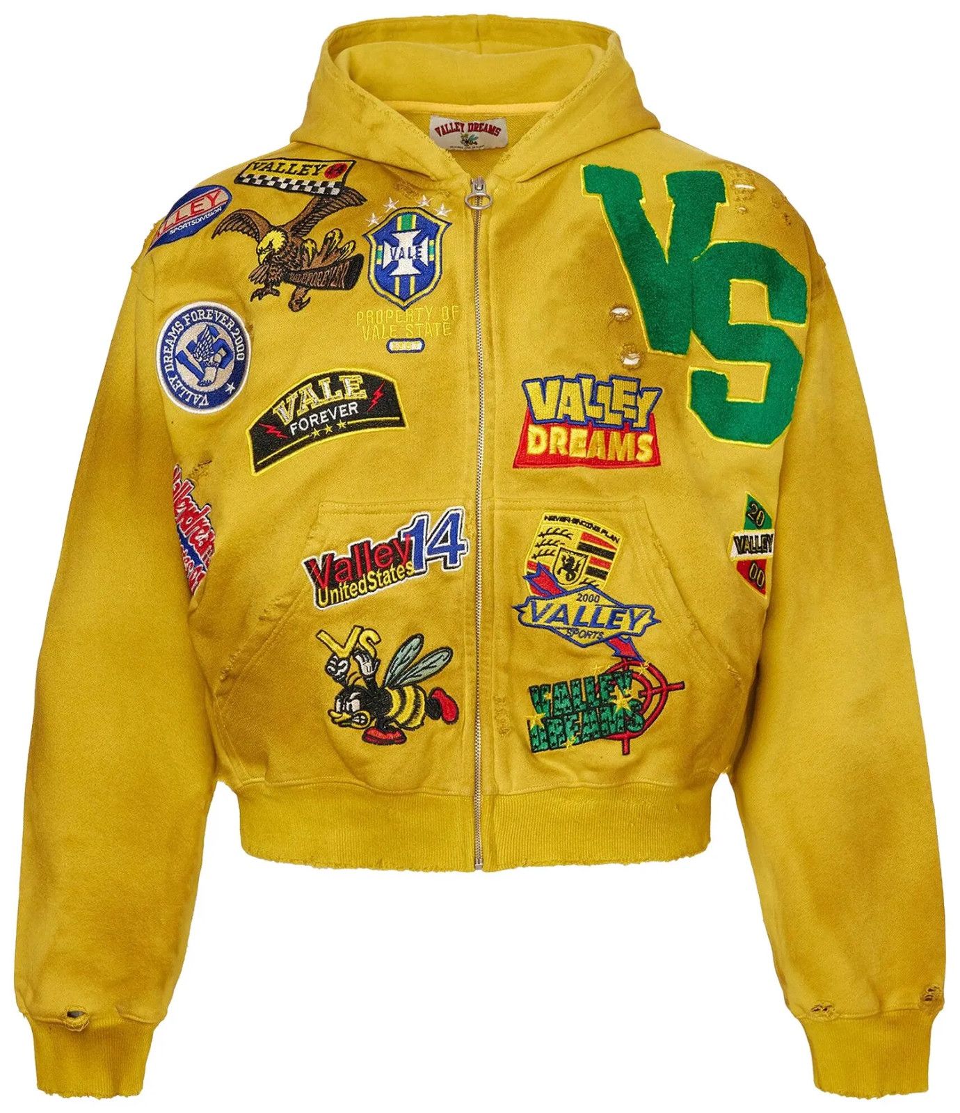 Vale Vale Forever 'Doodle' Yellow Zip Up Hoodie Size US M / EU 48-50 / 2 - 1 Preview