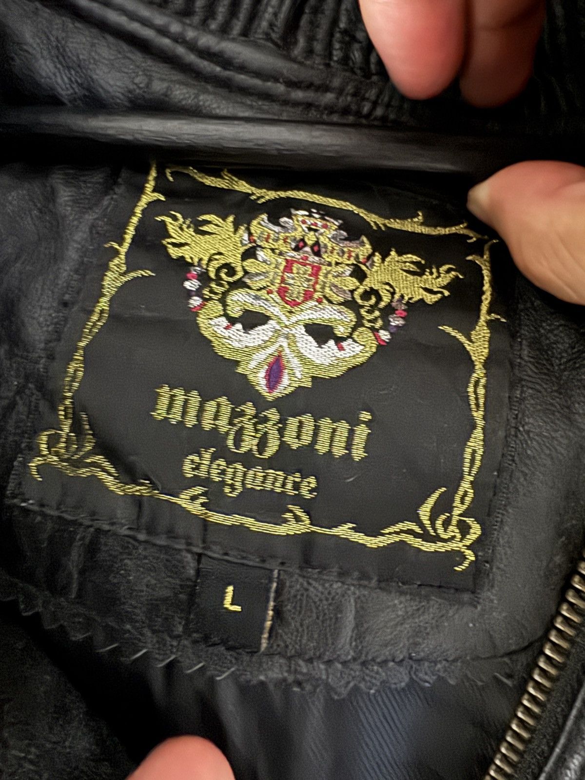 Designer × Vintage Vintage designer mazzoni leather jacket zeuspattern thread Size US XL / EU 56 / 4 - 7 Thumbnail