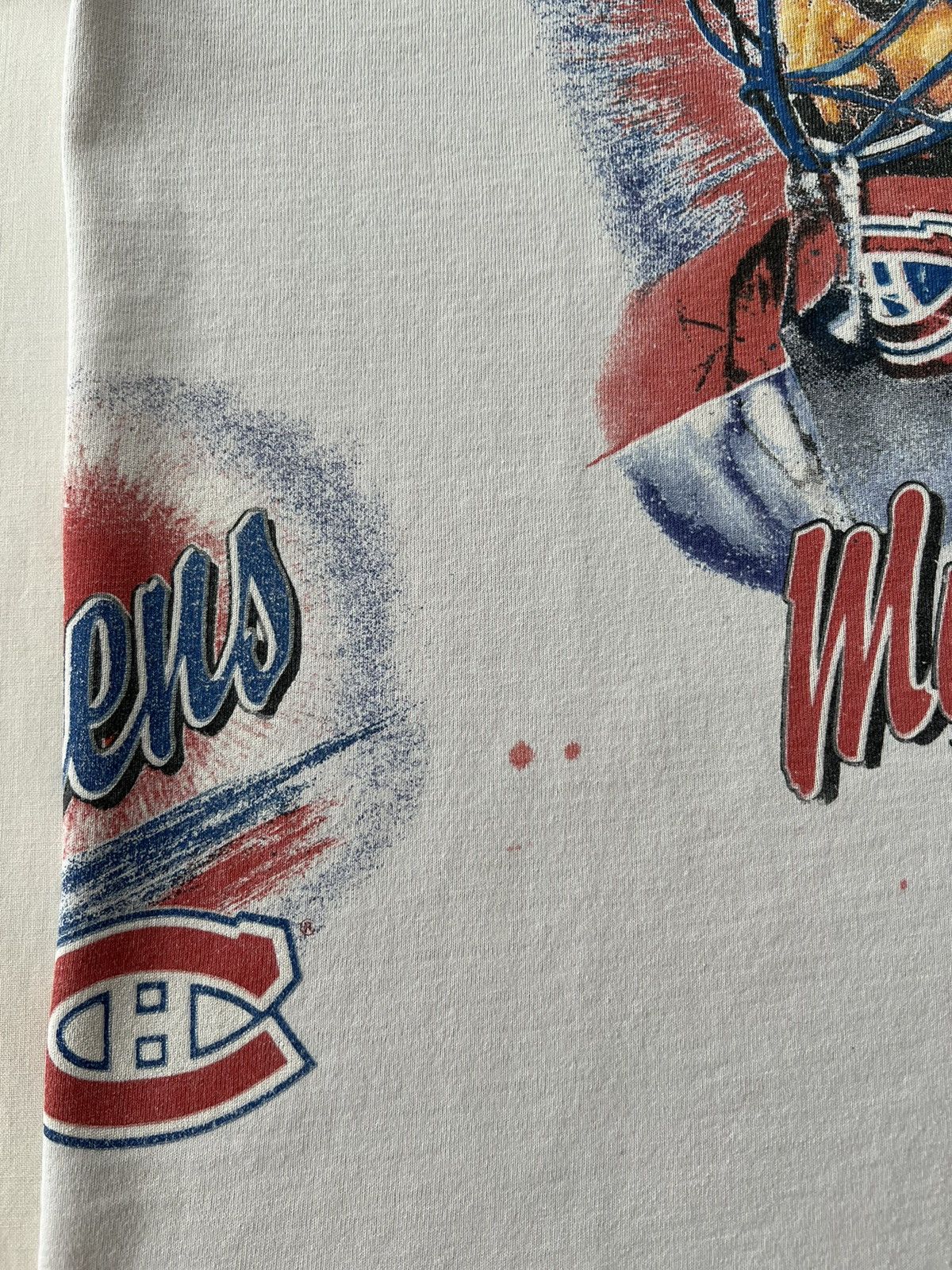 NHL Vintage 1993 Montreal Canadiens NHL Hockey Bulletin T-shirt Size US S / EU 44-46 / 1 - 7 Thumbnail