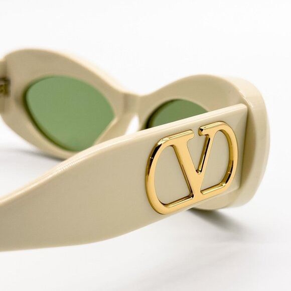Valentino NEW VALENTINO SUNGLASSES VLS-178B IVORY/GREEN WOMEN EYEWEAR Size ONE SIZE - 5 Thumbnail