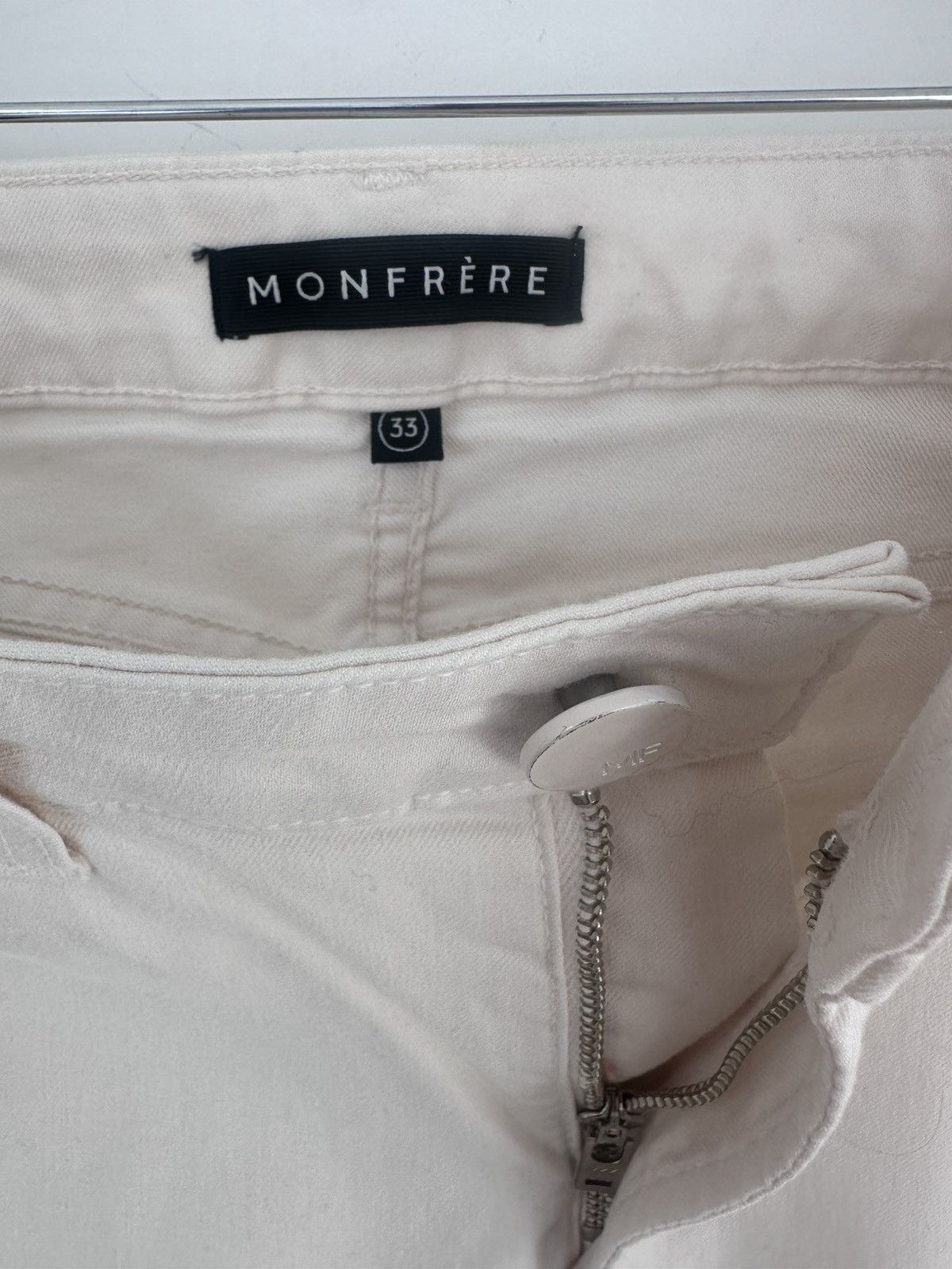 MONFRERE Monfrère Brando Ecru Japanese Denim Jeans Size 33 NWOT Size US 33 - 2 Thumbnail