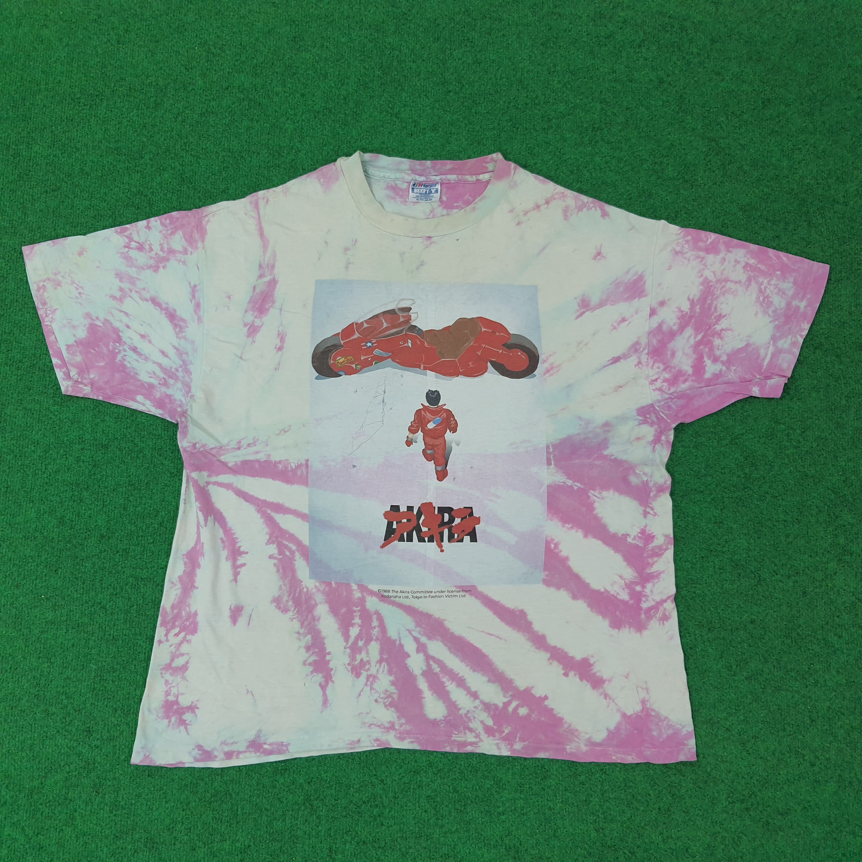 Hanes Vintage Akira 90s Japan Anime Tie Dye Tshirt C259N15 Size US XL / EU 56 / 4 - 1 Thumbnail