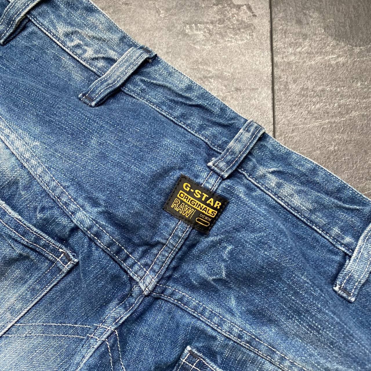 G-Star × Vintage Rare g star raw double knit blue denim jeans Size US 34 / EU 50 - 5 Thumbnail