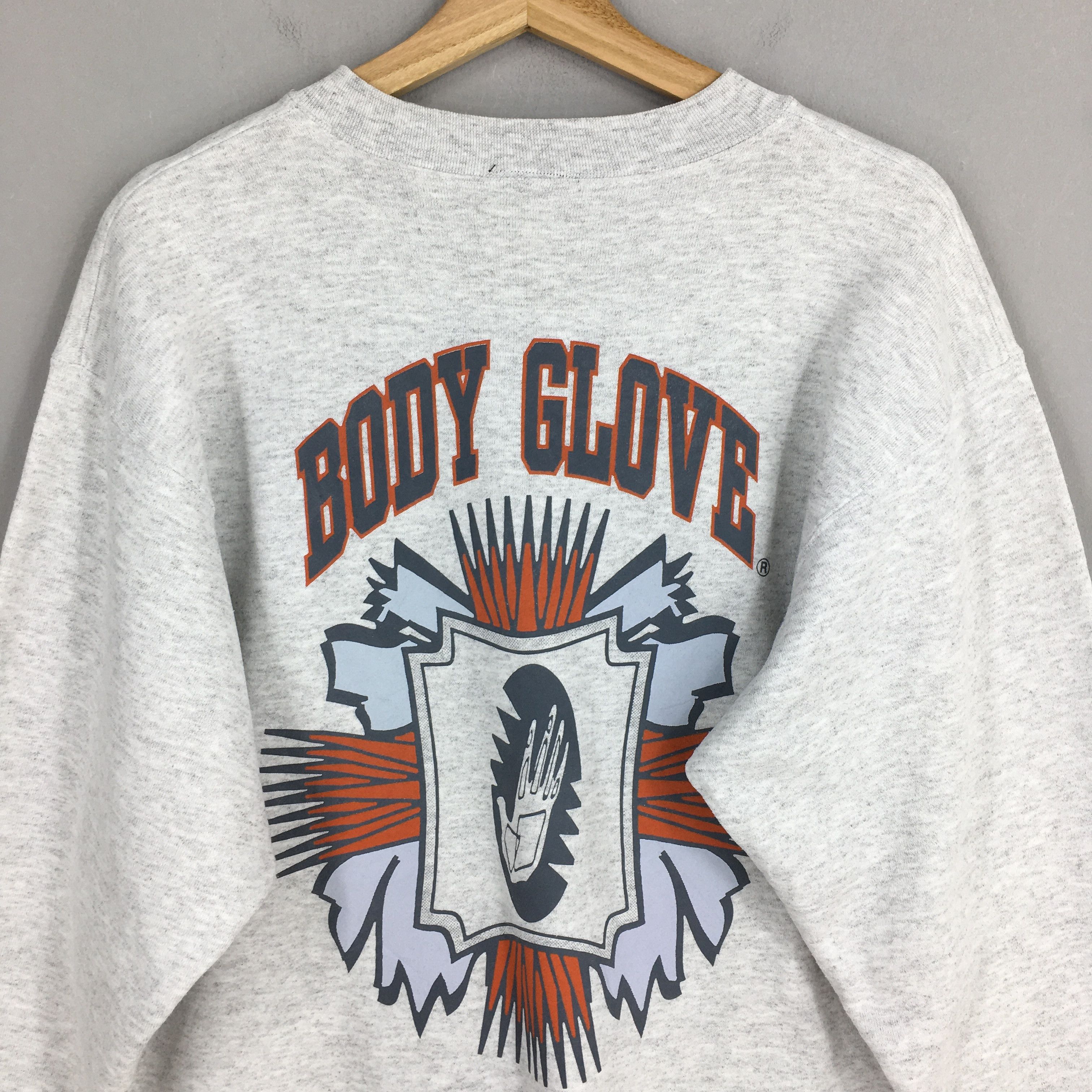 Body Glove × Vintage Vintage 90s Body Glove Surfing Gray Sweatshirt Medium Size US M / EU 48-50 / 2 - 7 Thumbnail