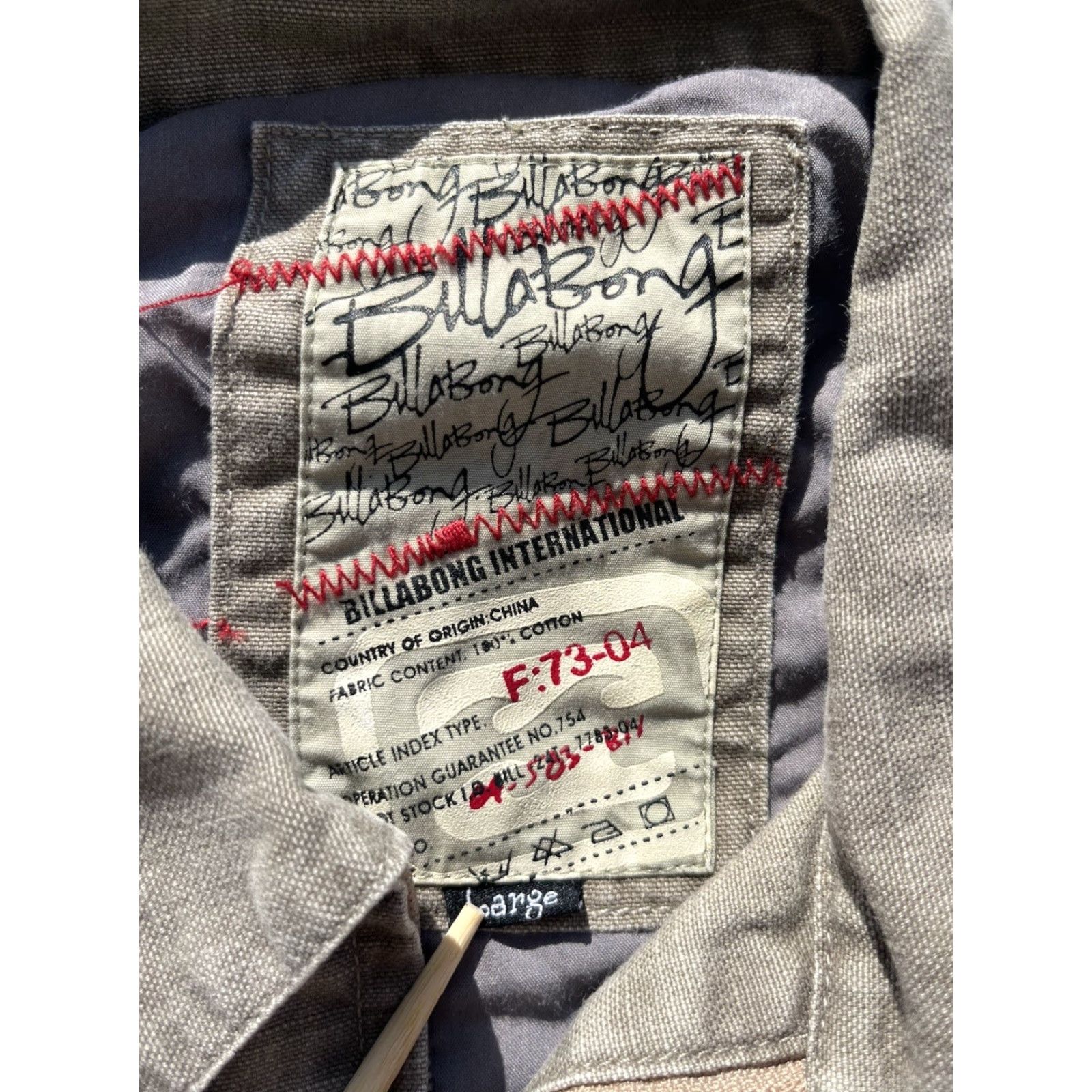 Billabong Billabong Jacket Beige Solid L Utility Zip Patches Surf Aussie Spell-Out Mens Jacket Size US L / EU 52-54 / 3 - 4 Thumbnail