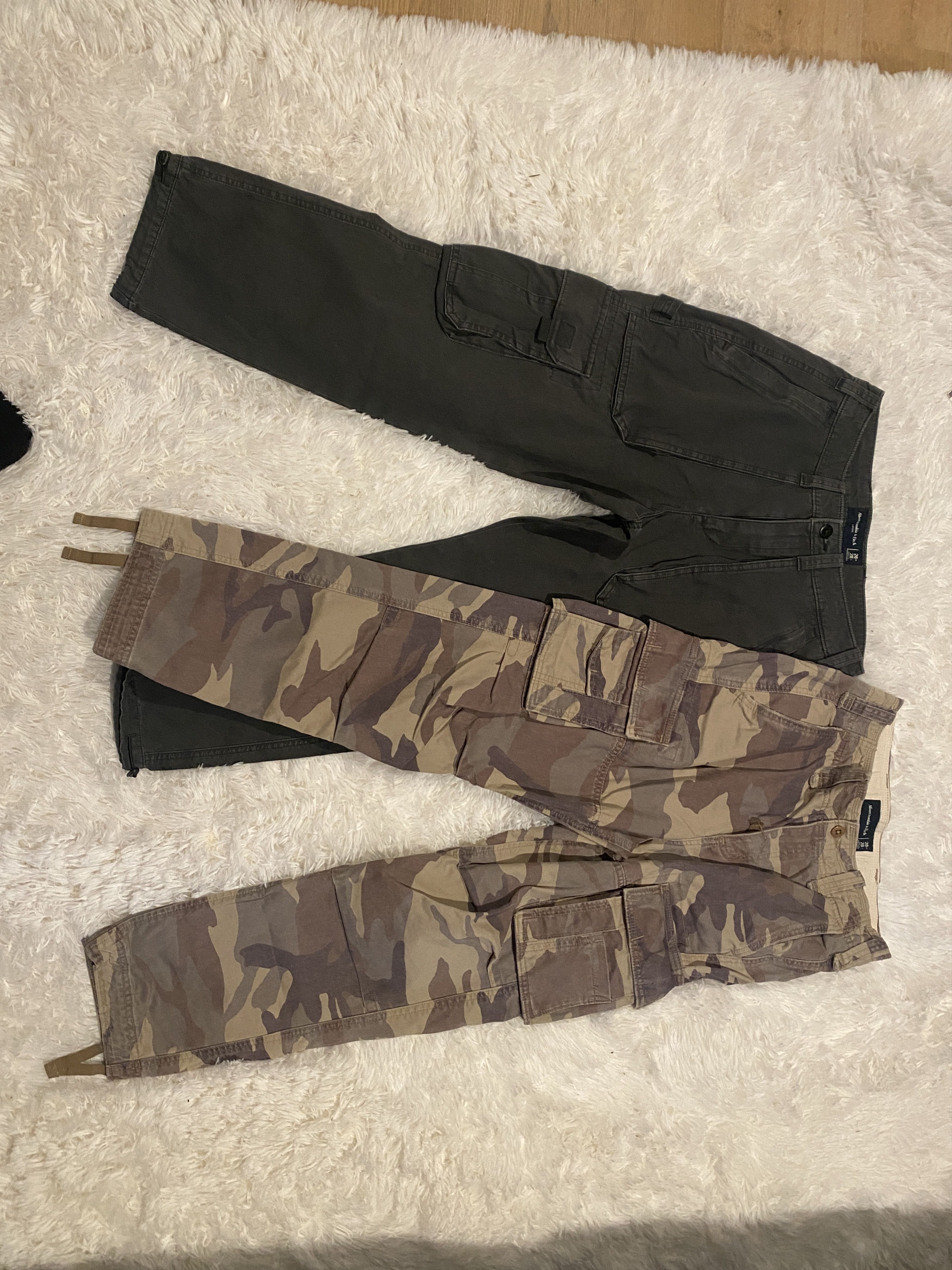 Abercrombie & Fitch Lot of 2 Abercrombie & Fitch Camo Cargo Pants Black Camofla Size US 28 / EU 44 - 4 Thumbnail