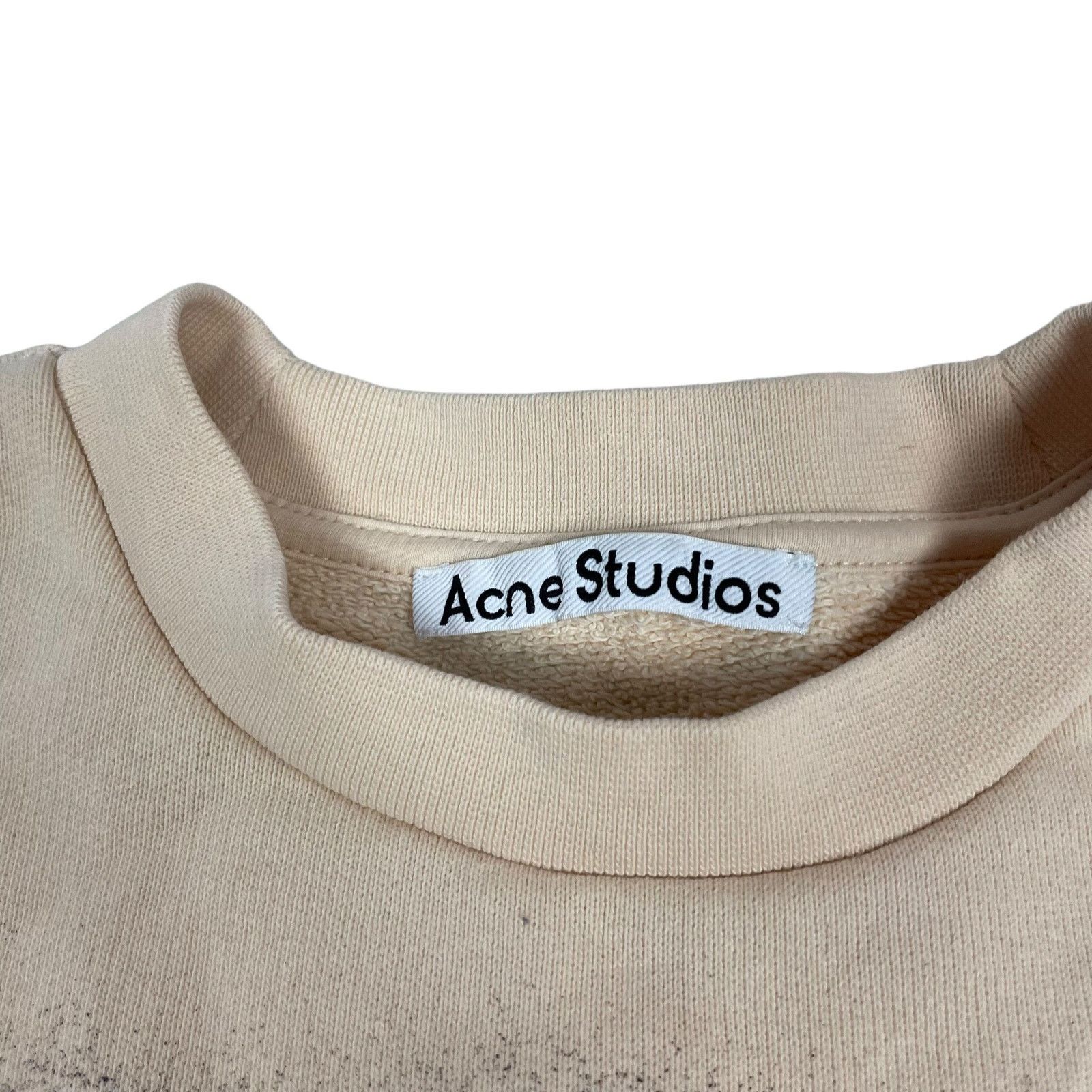 Acne Studios Acne Studios Beige Logo Sweatshirt XS Size XS / US 0-2 / IT 36-38 - 7 Thumbnail