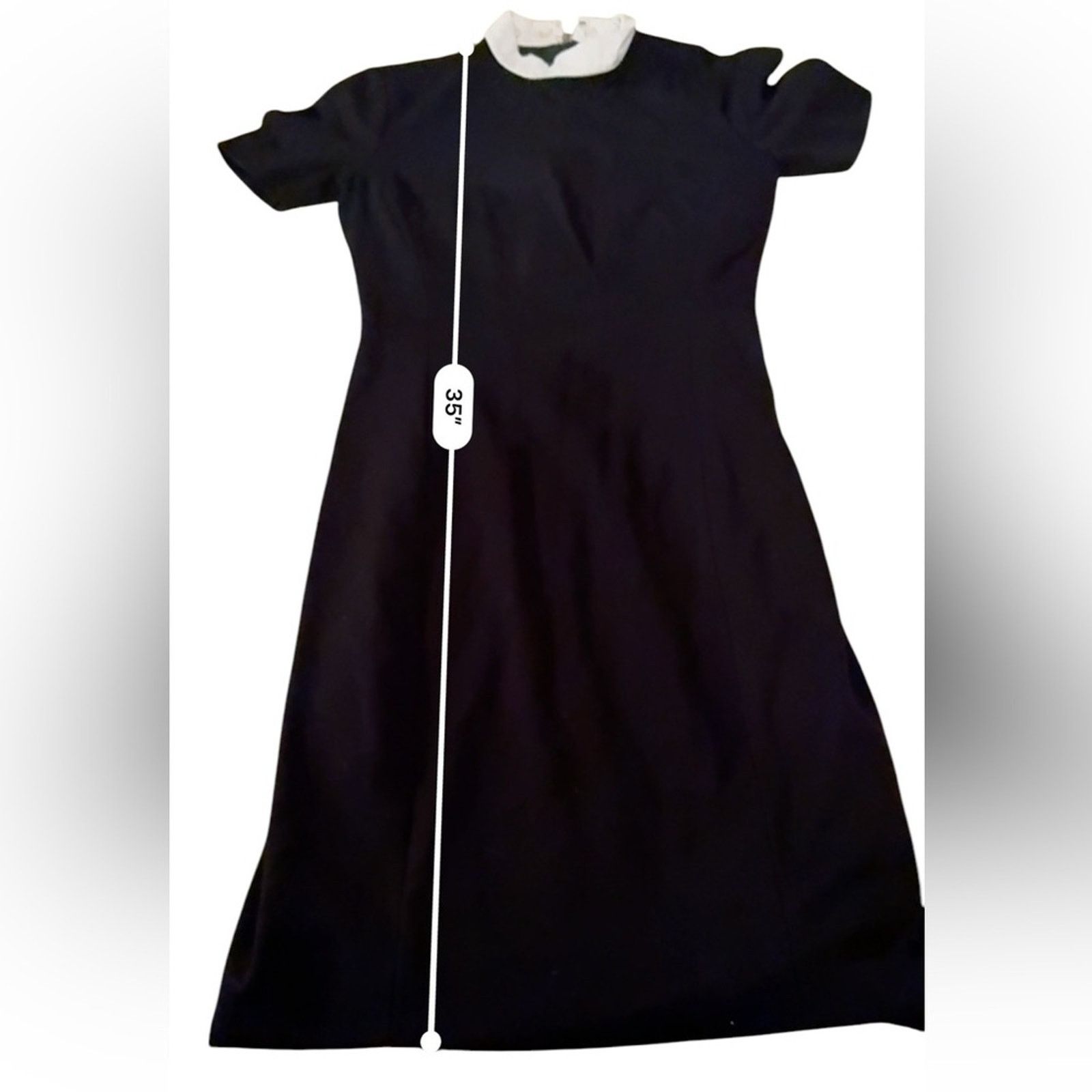 Jason Wu RTR Jason Wu Collection Black Contrast Collar Ponte Dress Size XS / US 0-2 / IT 36-38 - 11 Thumbnail