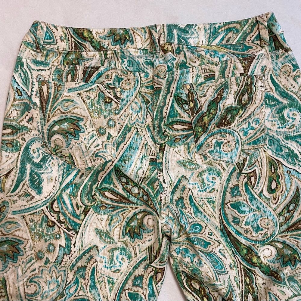 Chicos Chico's Exotic Paisley Skimmer Pants Size 2.5 US L Size 36" / US 14 / IT 50 - 9 Thumbnail