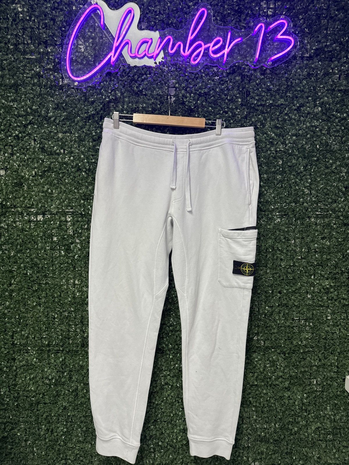 Image of Stone Island White Sweats, Men's (Size 38)