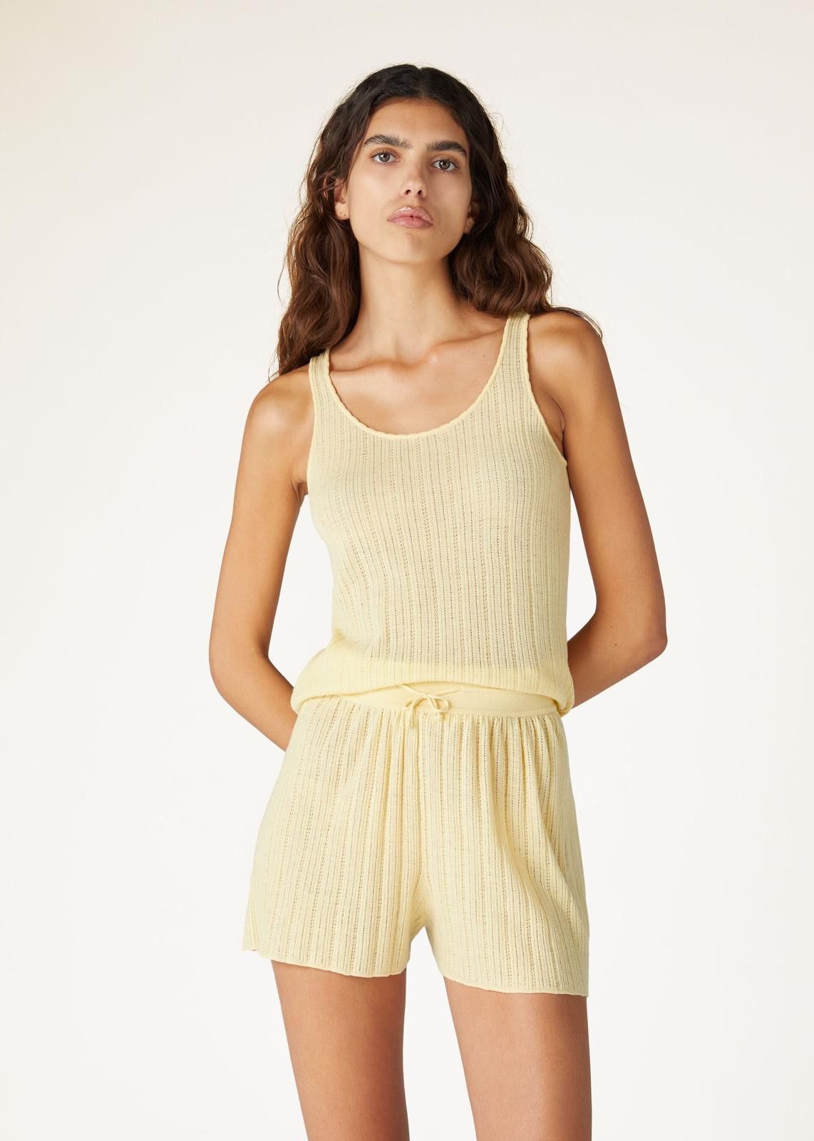 Loro Piana o1srvl11e0425 FAN6382 Cocooning Tank Top in Yellow Size L / US 10 / IT 46 - 4 Thumbnail
