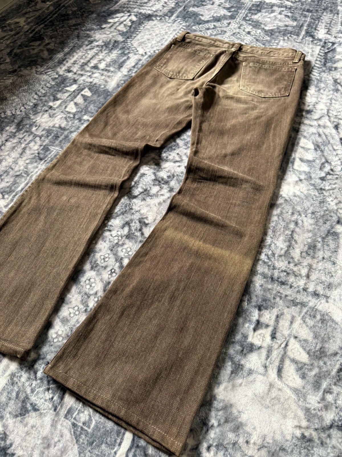 GOSTAR DE FUGA DMG Japan Flared Bootcut Faded Brown Denim Pants Size US 27 - 9 Thumbnail
