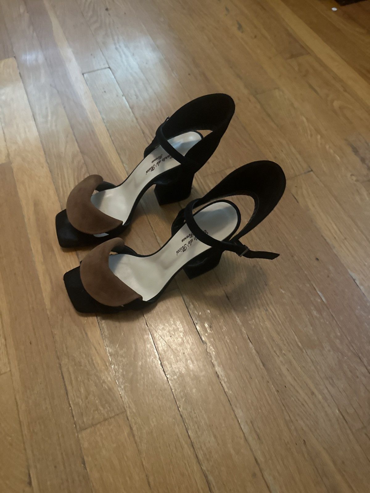 Other Canto de ricci Black and brown suede high heels Size US 10 / IT 40 - 7 Thumbnail