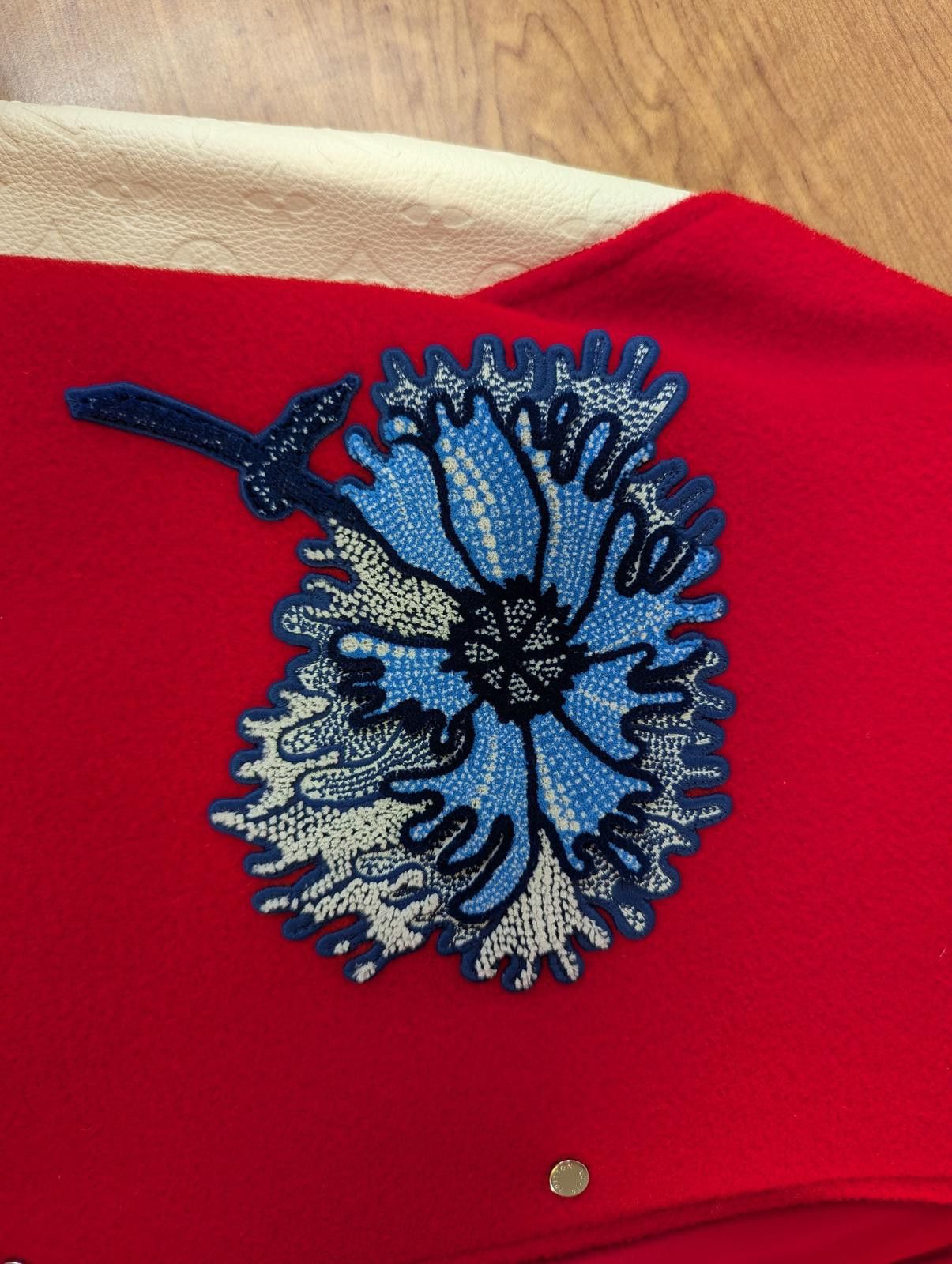 Louis Vuitton Louis Vuitton x Yayoi Kusama Flower Varsity Jacket in Red Size US L / EU 52-54 / 3 - 4 Thumbnail