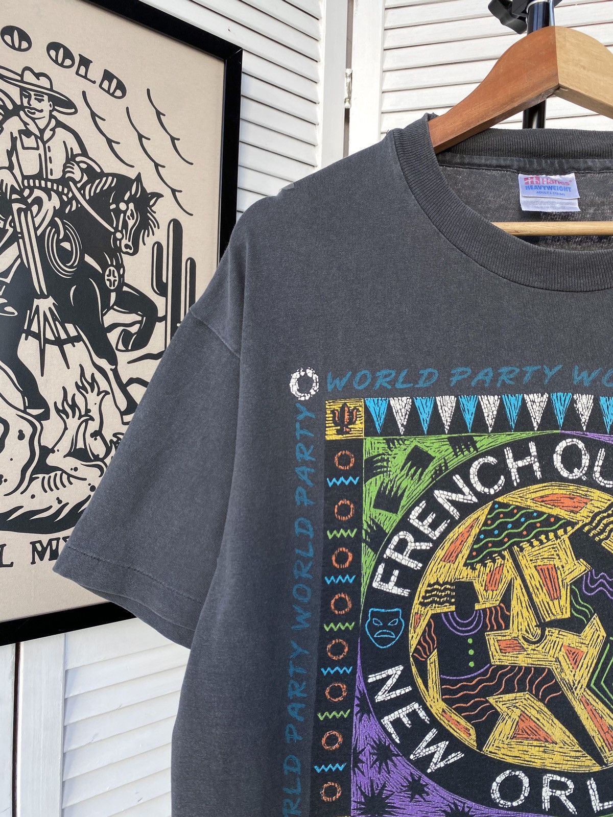 Band Tees × Vintage Vintage 1991s New Orleans French Quarter Art Tee Shirt Size US L / EU 52-54 / 3 - 3 Thumbnail