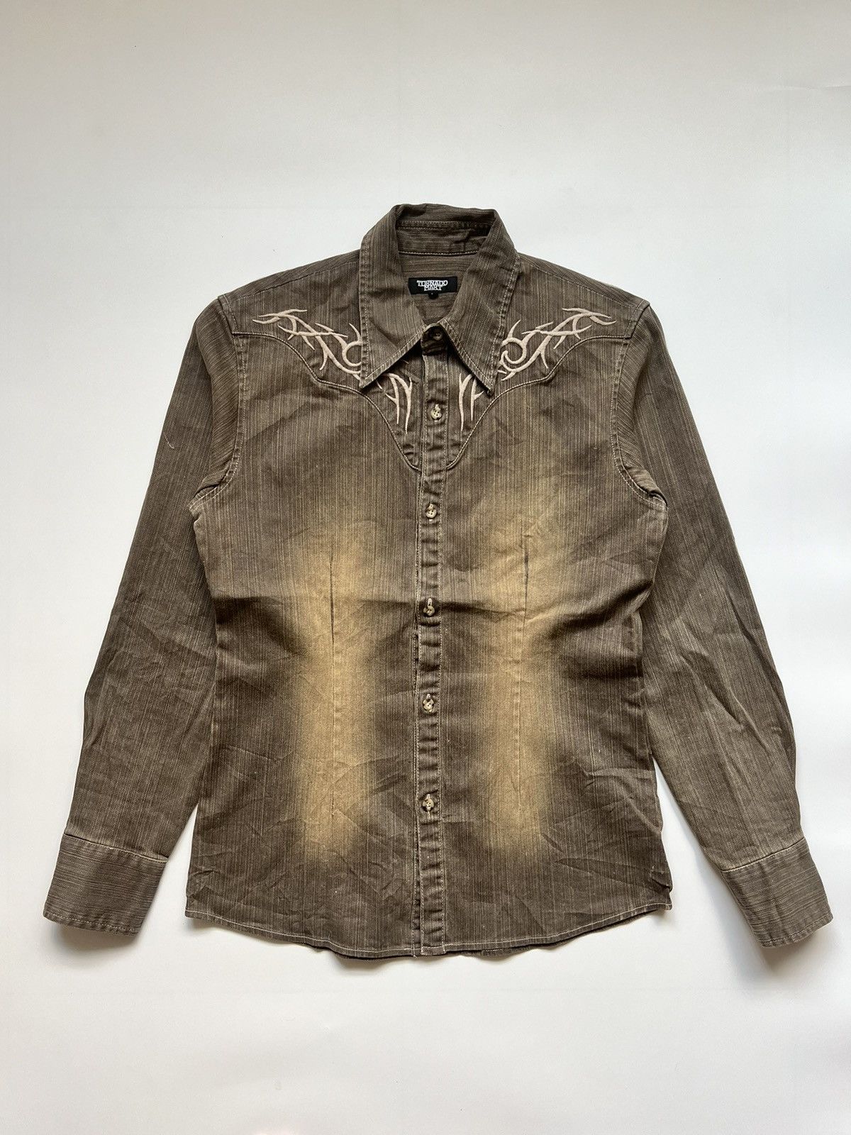 Tornado Mart SS2005 Tornado Mart Japan Tribal Western Denim Size US L / EU 52-54 / 3 - 1 Thumbnail